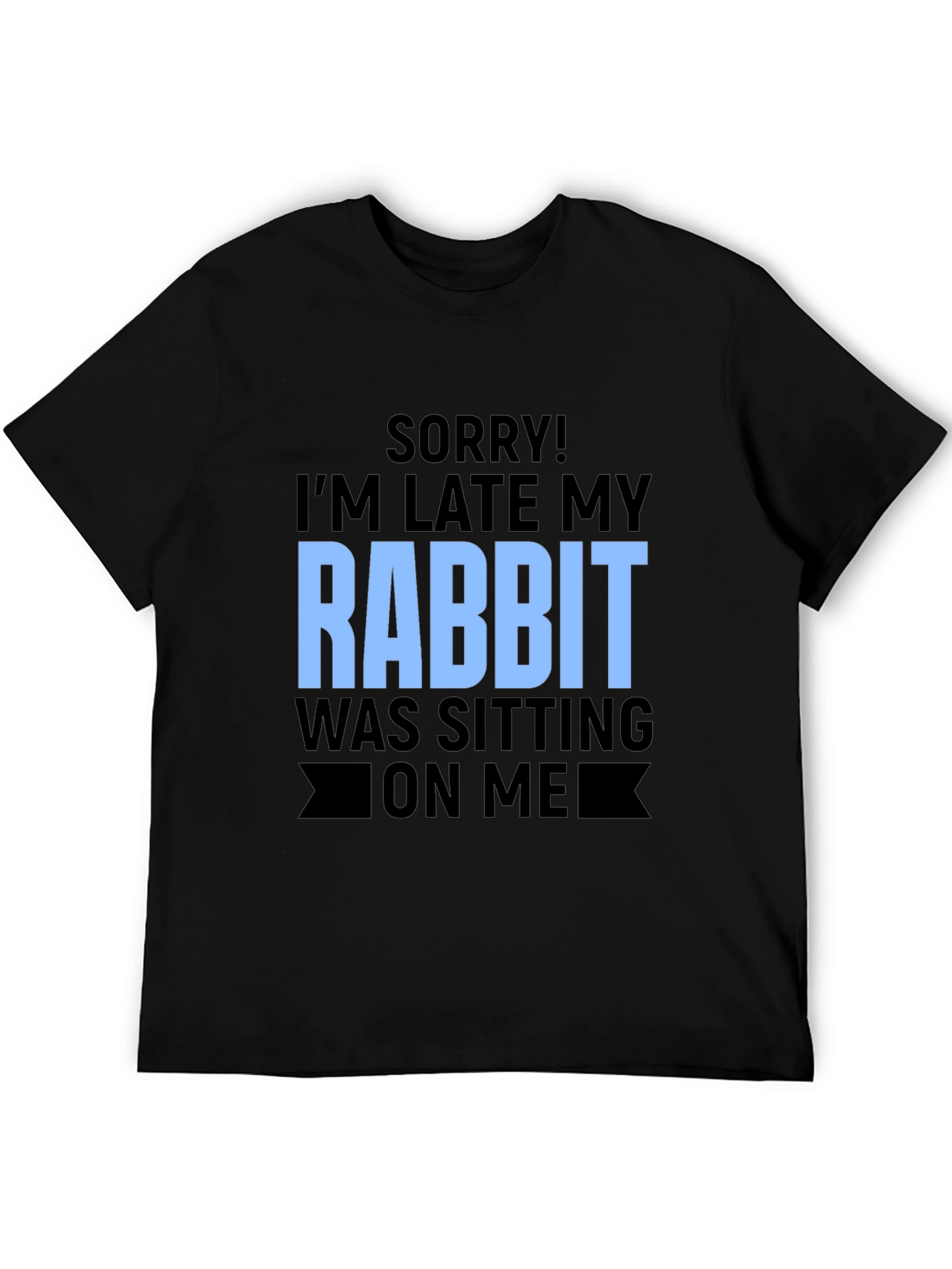 Rabbit Sitting T-Shirt Funny Novelty Tee