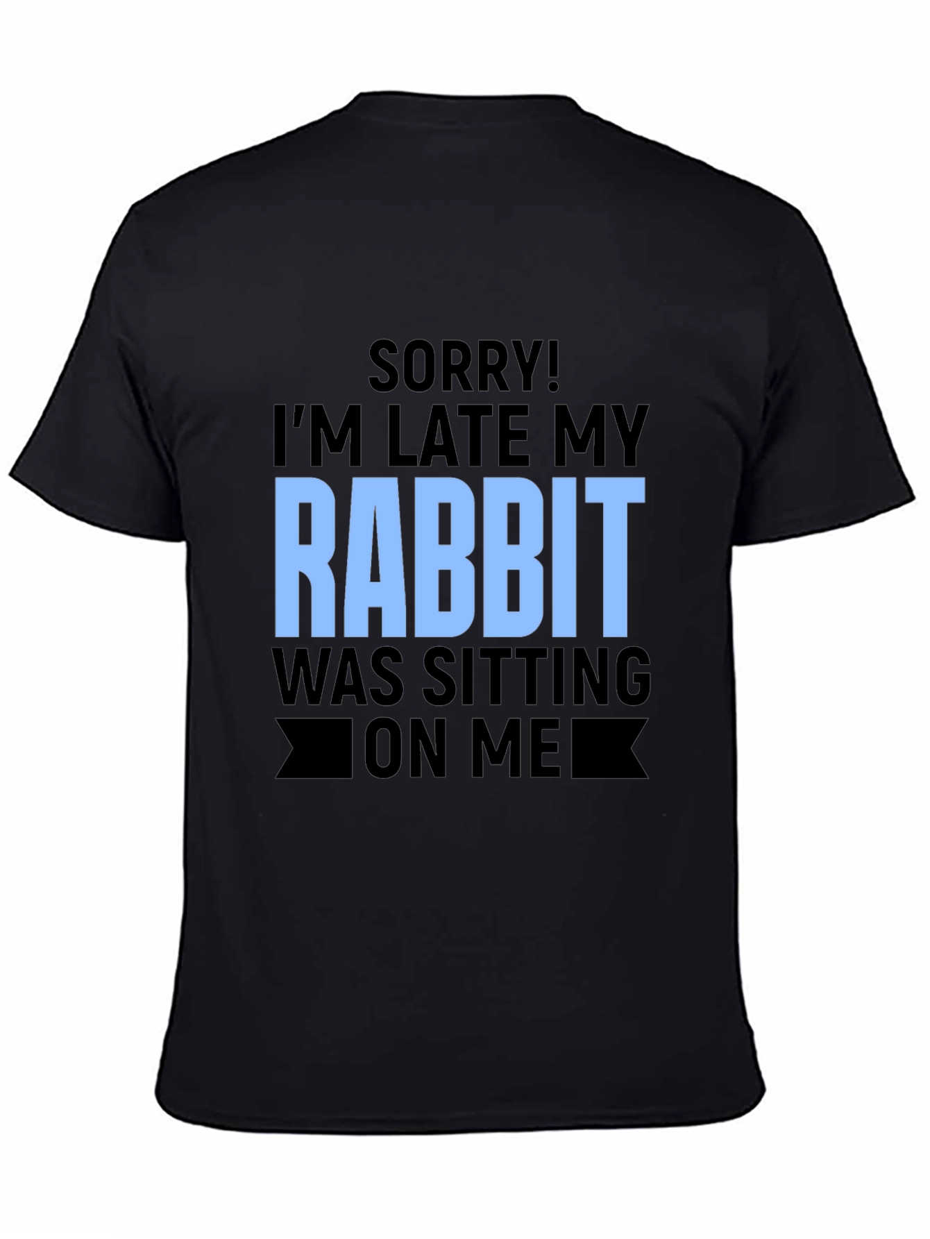 Rabbit Sitting T-Shirt Funny Novelty Tee