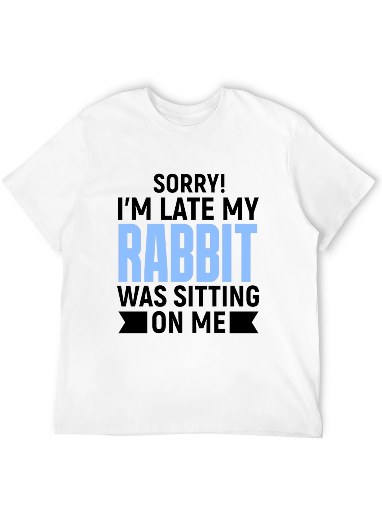 Rabbit Sitting T-Shirt Funny Novelty Tee