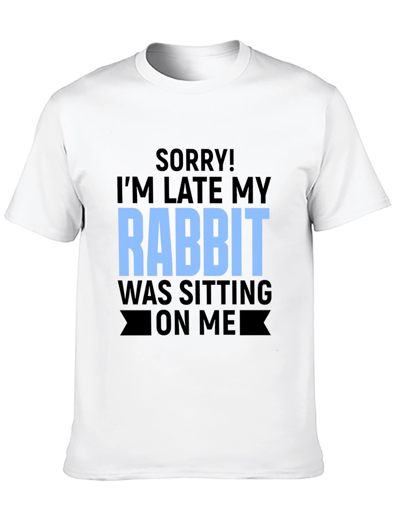 Rabbit Sitting T-Shirt Funny Novelty Tee
