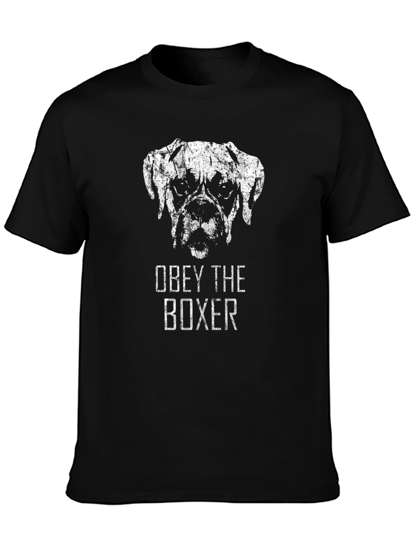 Obey The Boxer T-Shirt - Distressed Dog Graphic Tee