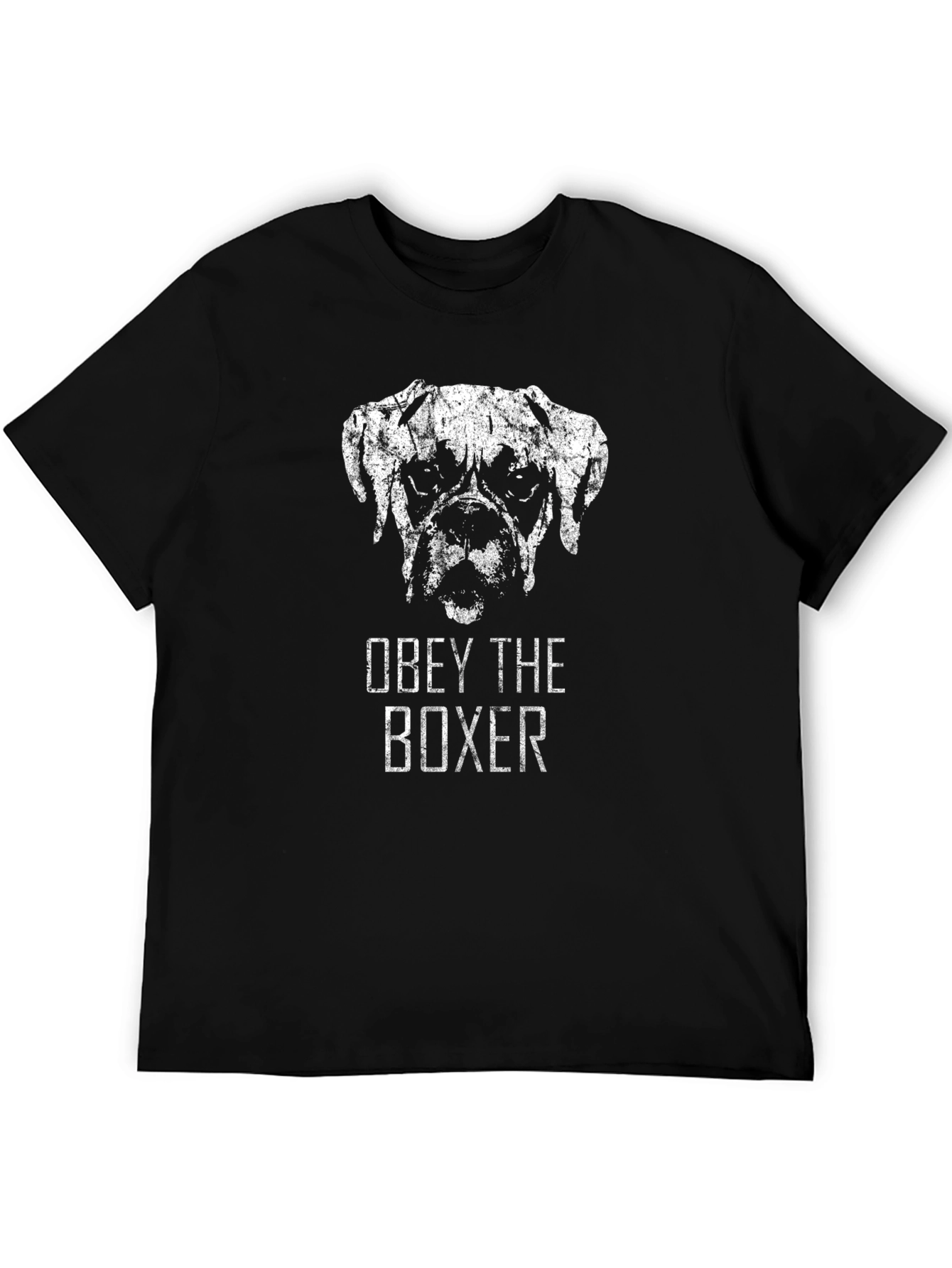 Obey The Boxer T-Shirt - Distressed Dog Graphic Tee
