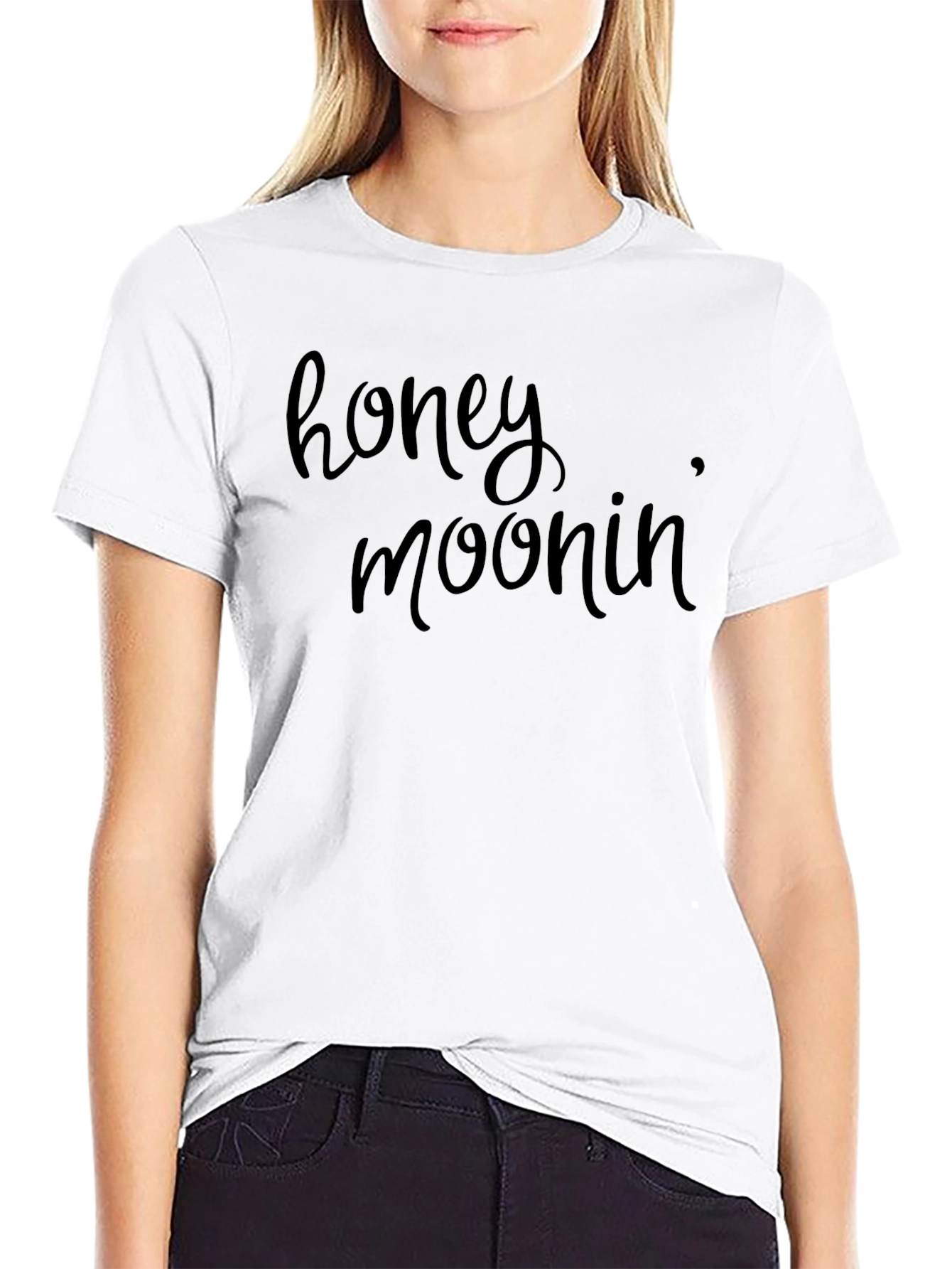 Honeymoonin Black Graphic Tee