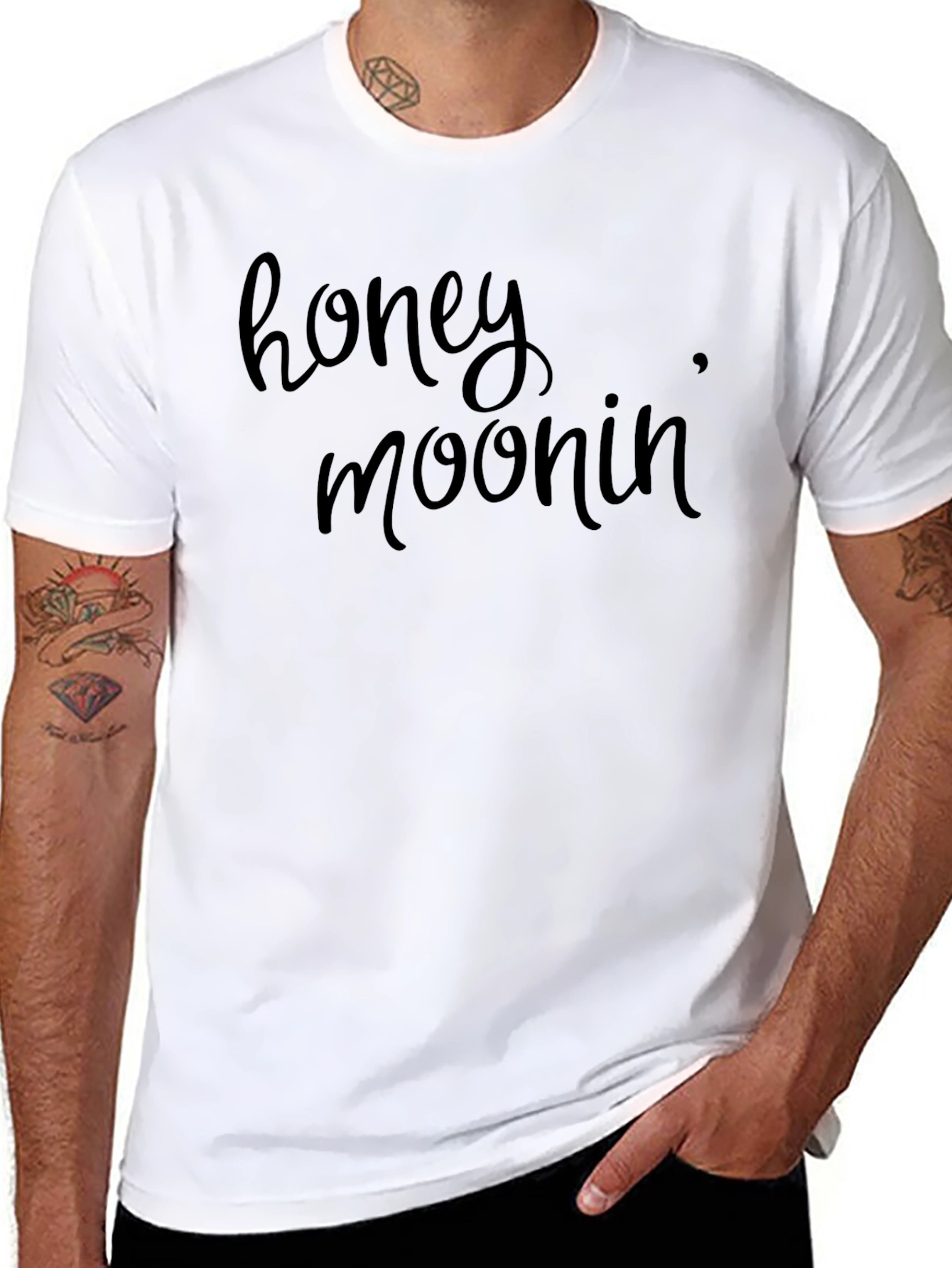 Honeymoonin Black Graphic Tee