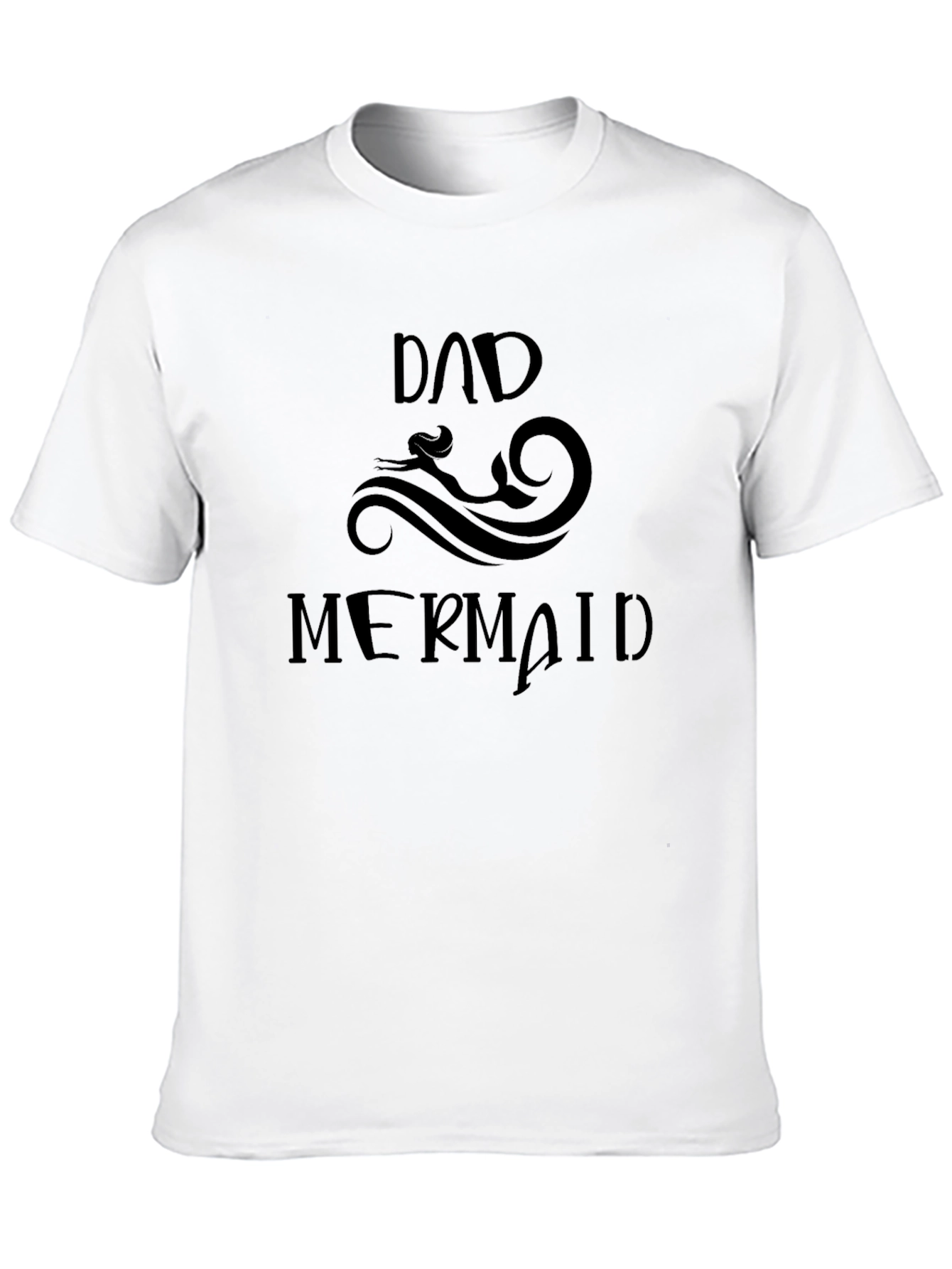 Dad & Mermaid Graphic Print T-Shirt