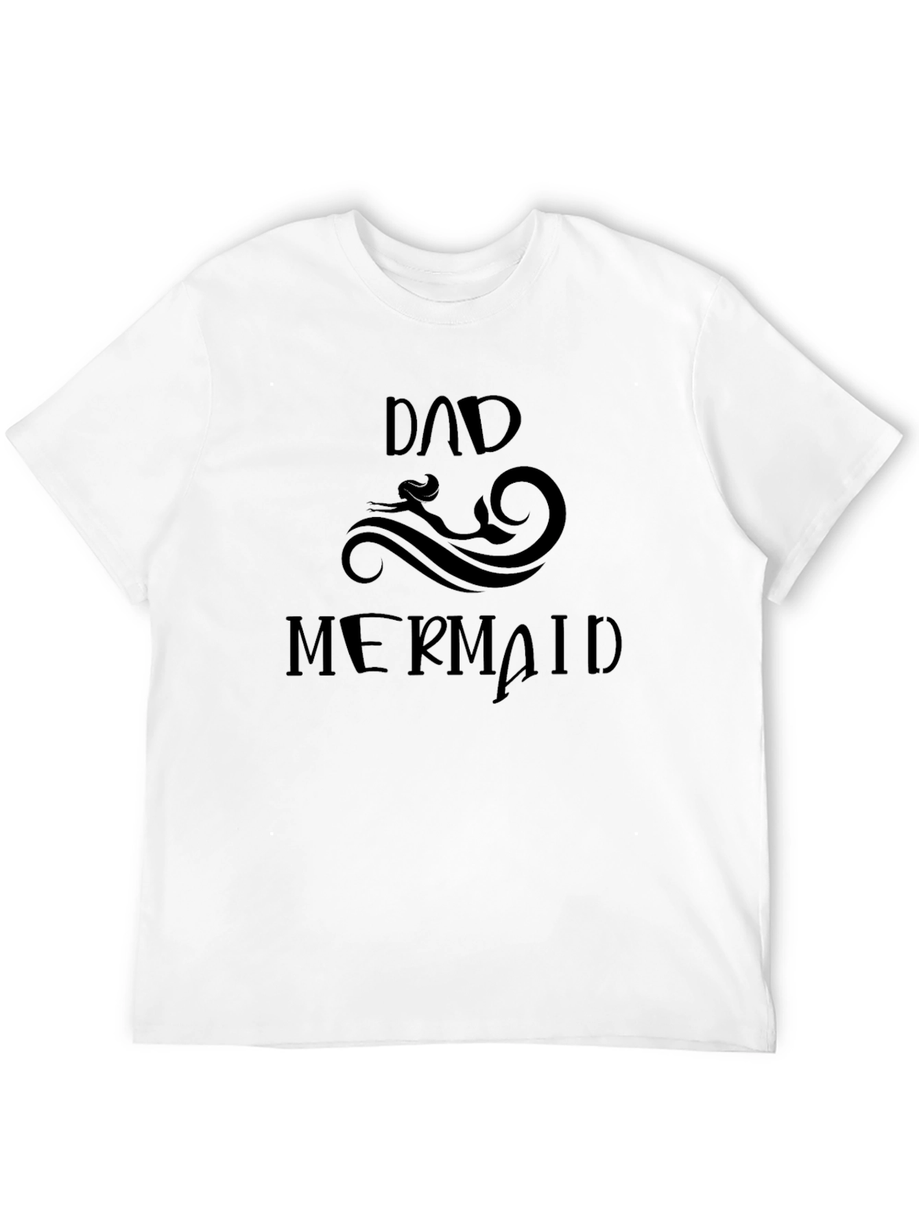 Dad & Mermaid Graphic Print T-Shirt