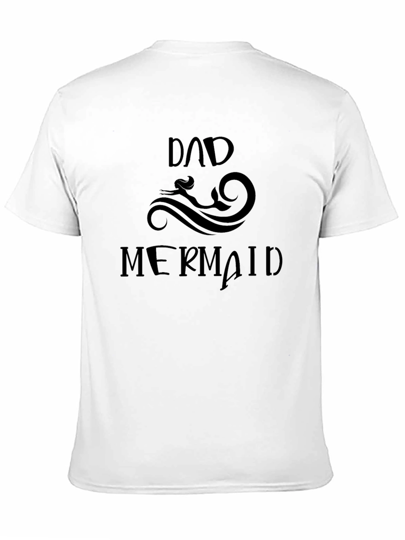 Dad & Mermaid Graphic Print T-Shirt