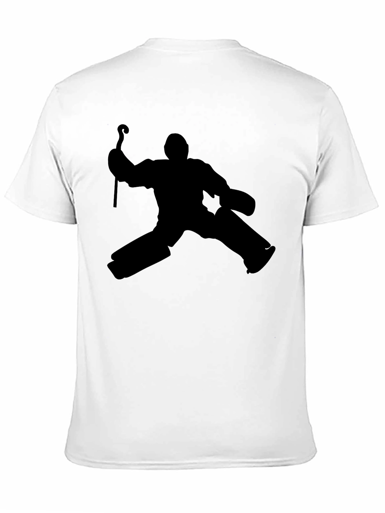 Hockey Goalie Silhouette Black T-Shirt