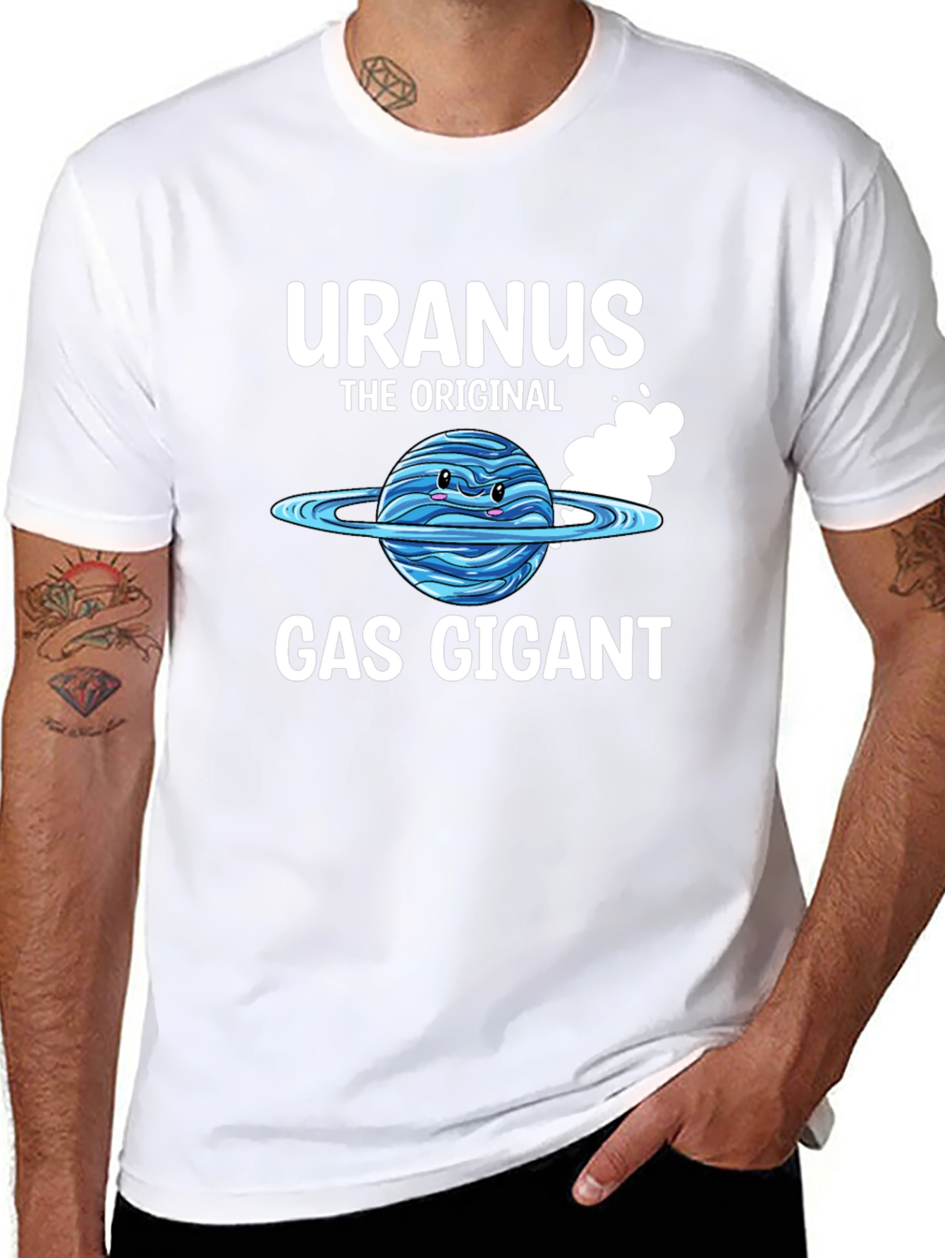 Uranus Gas Giant Graphic T-Shirt - Funny Space Tee