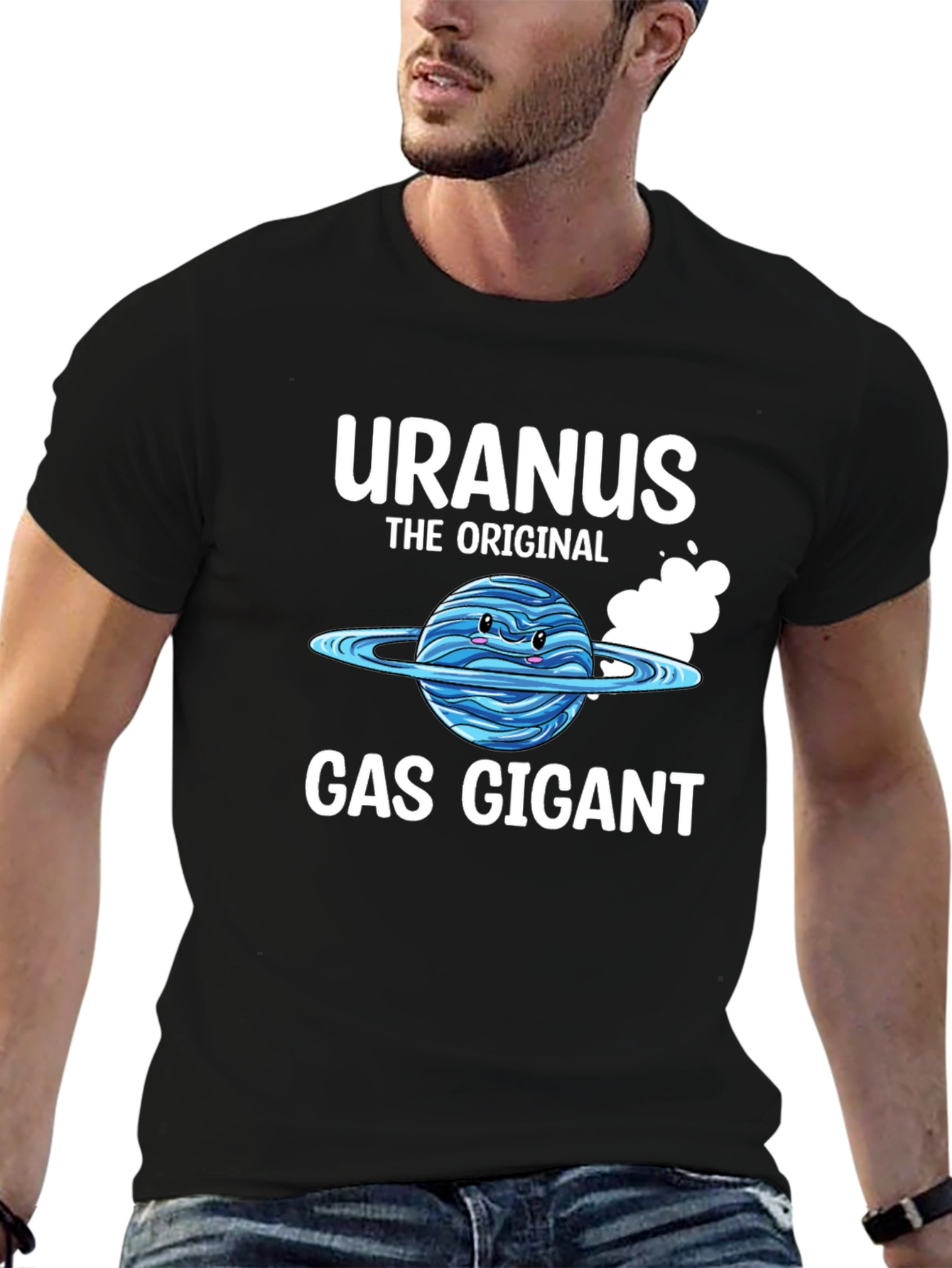Uranus Gas Giant Graphic T-Shirt - Funny Space Tee