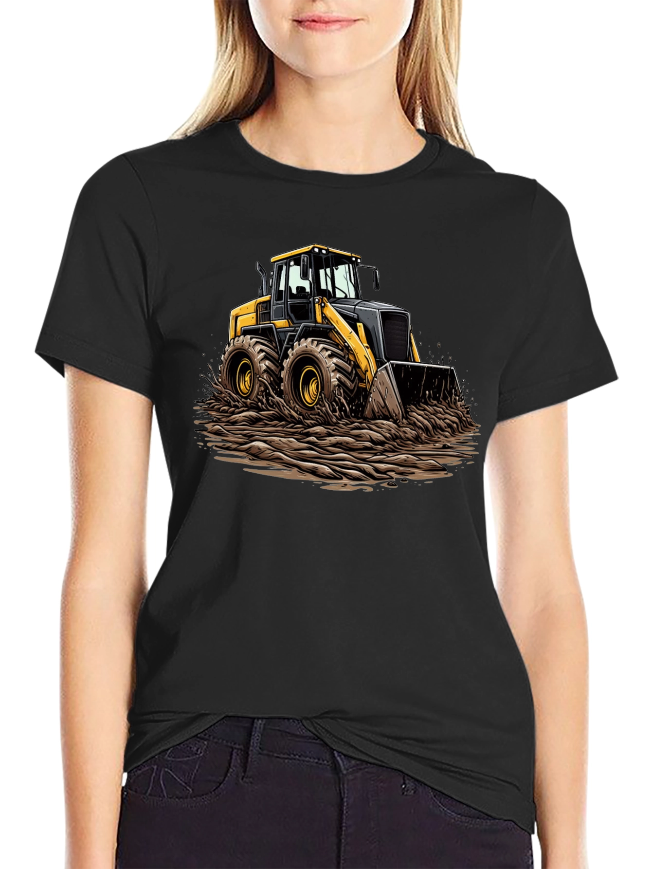 Bulldozer Graphic Tee - Heavy Equipment Shirt