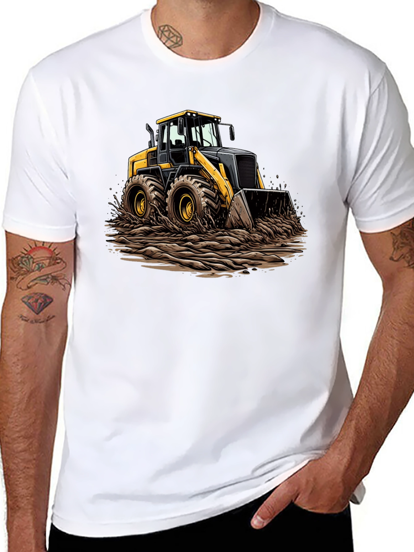 Bulldozer Graphic Tee - Heavy Equipment Shirt