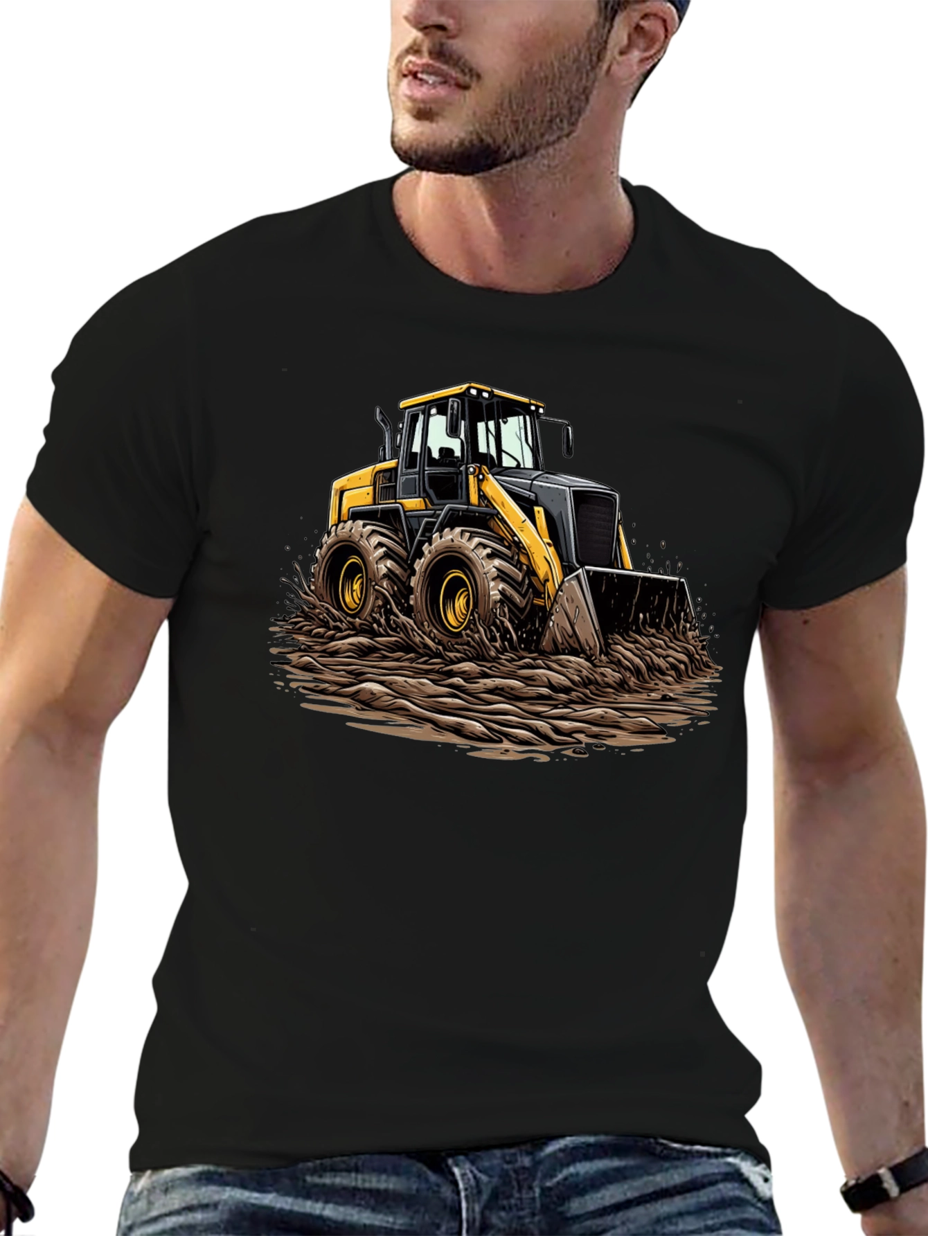 Bulldozer Graphic Tee - Heavy Equipment Shirt