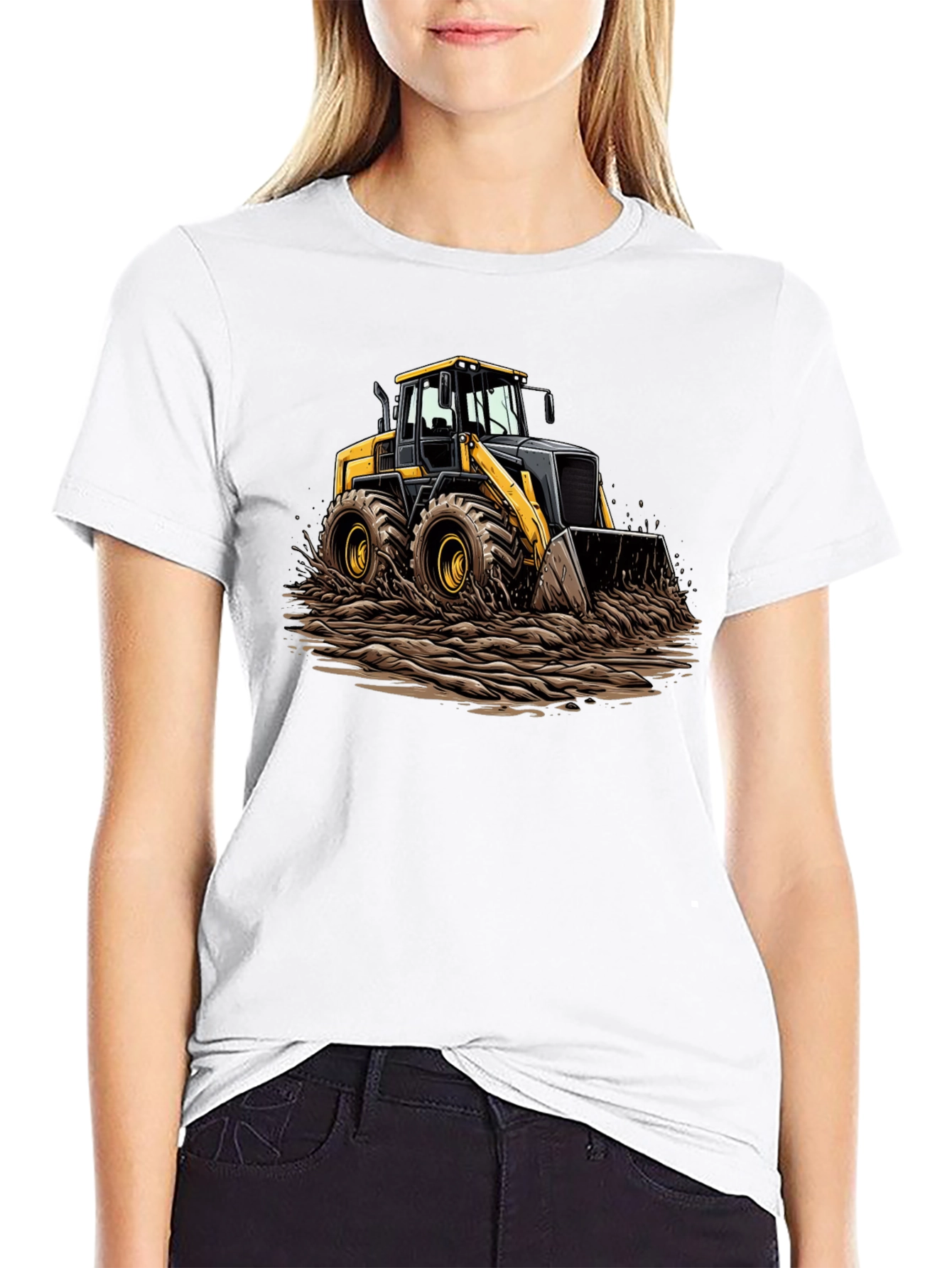 Bulldozer Graphic Tee - Heavy Equipment Shirt