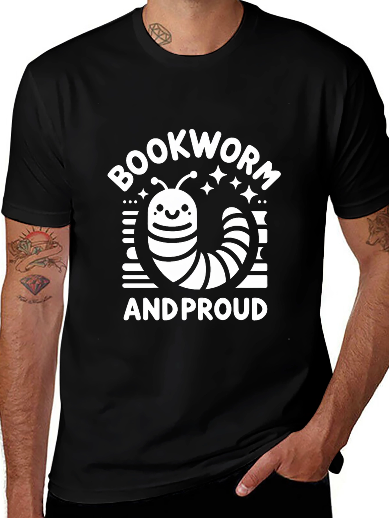 Bookworm and Proud T-Shirt - Whimsical Graphic Tee