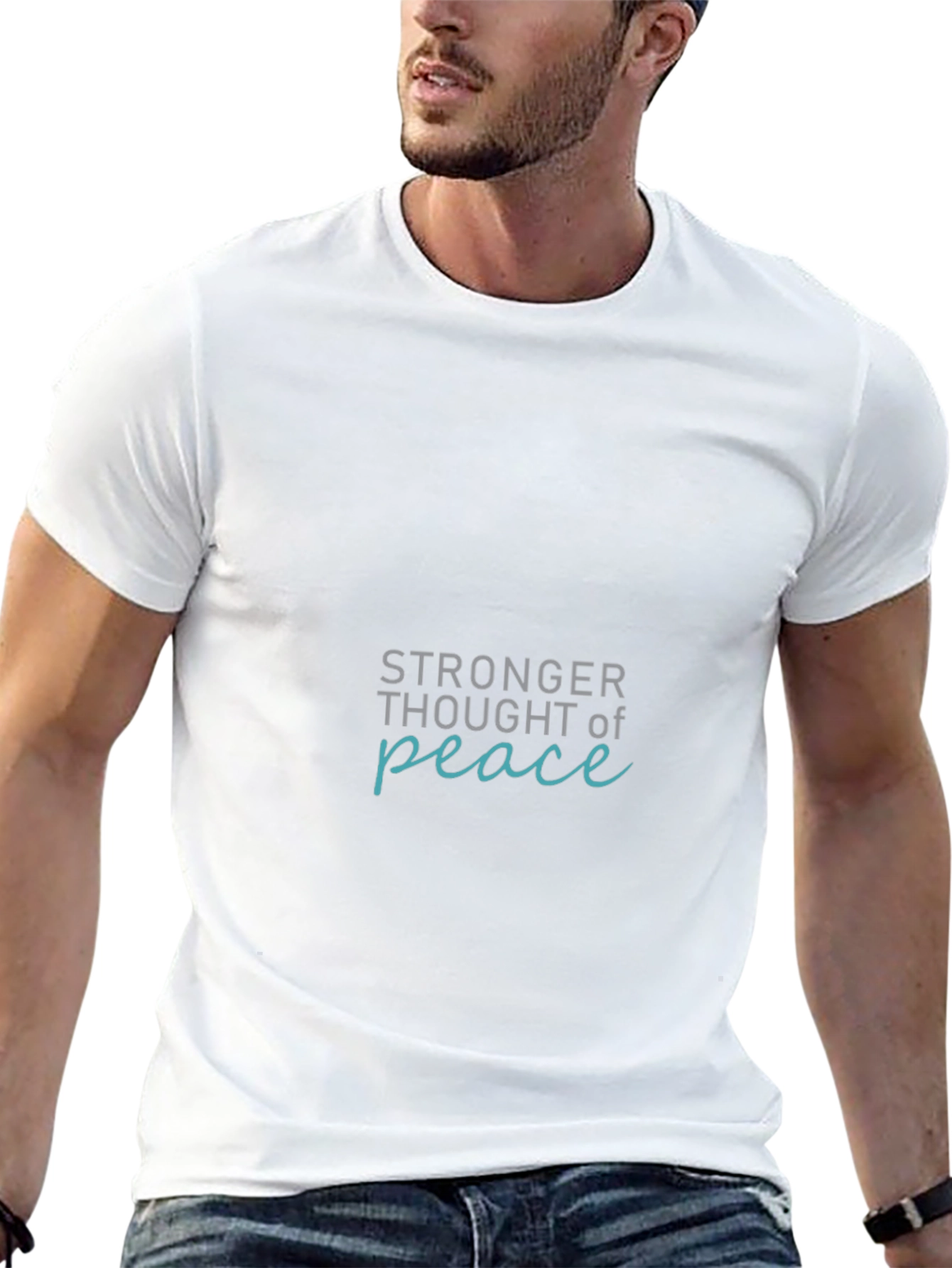 Stronger Thought of Peace Black T-Shirt