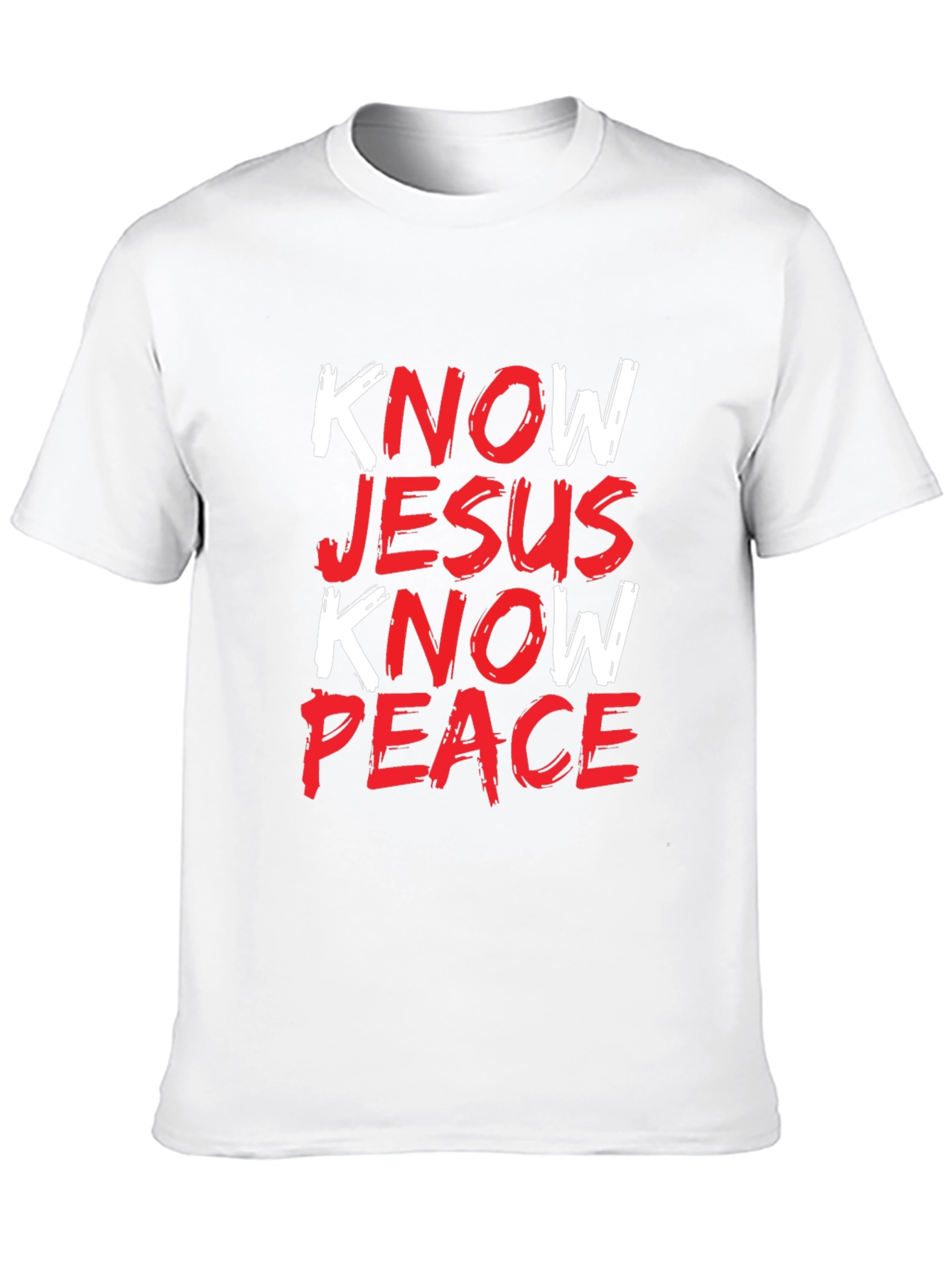 Know Jesus Know Peace Black Graphic Tee