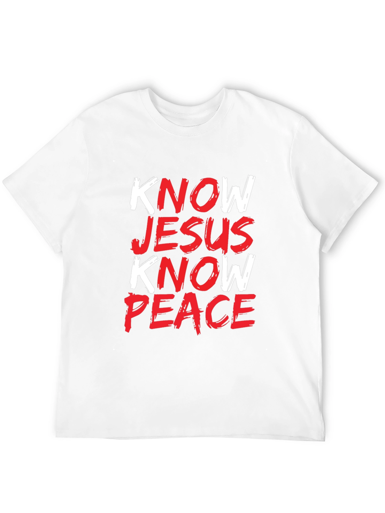 Know Jesus Know Peace Black Graphic Tee