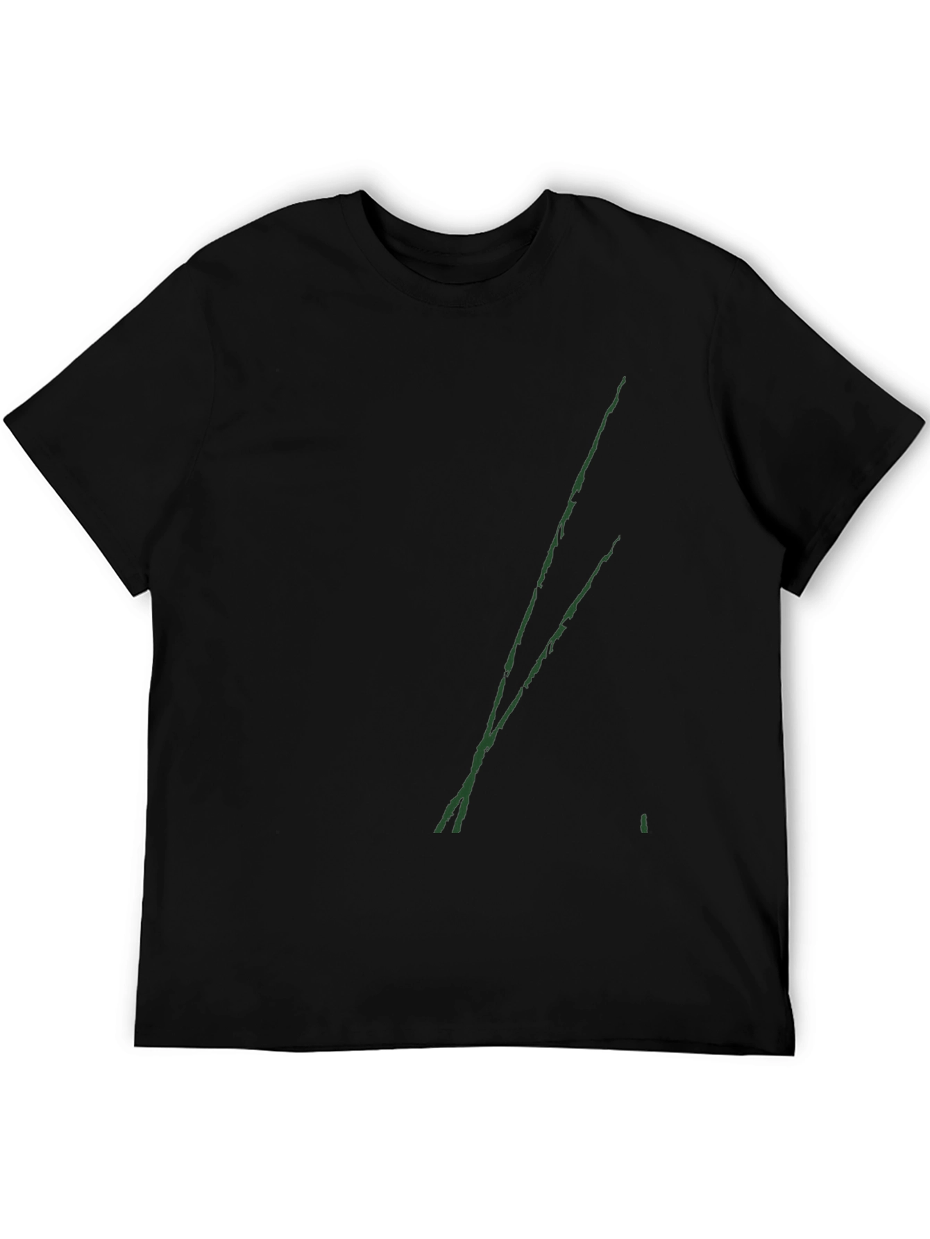 Mens Black Graphic Tee - Abstract Design