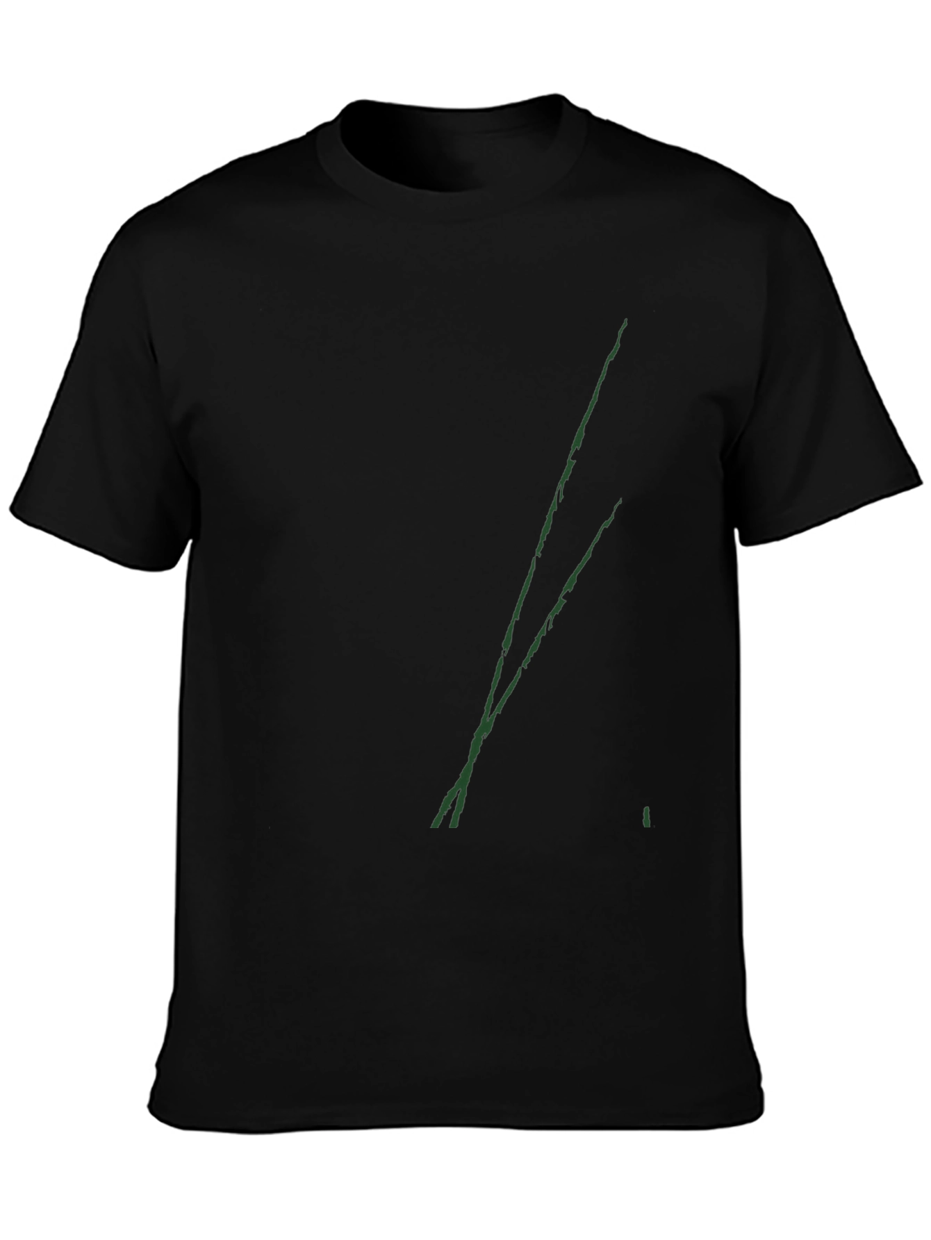 Mens Black Graphic Tee - Abstract Design