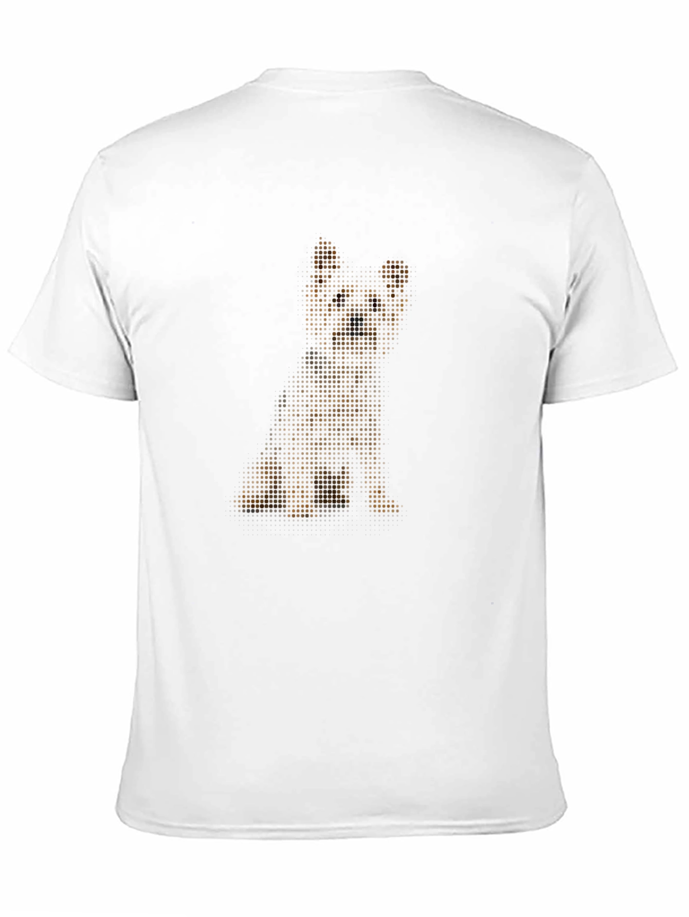 Pixelated Puppy Print Black T-Shirt