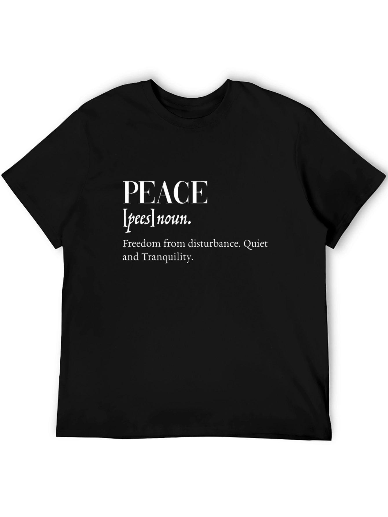 Peace Definition Graphic T-Shirt - Black