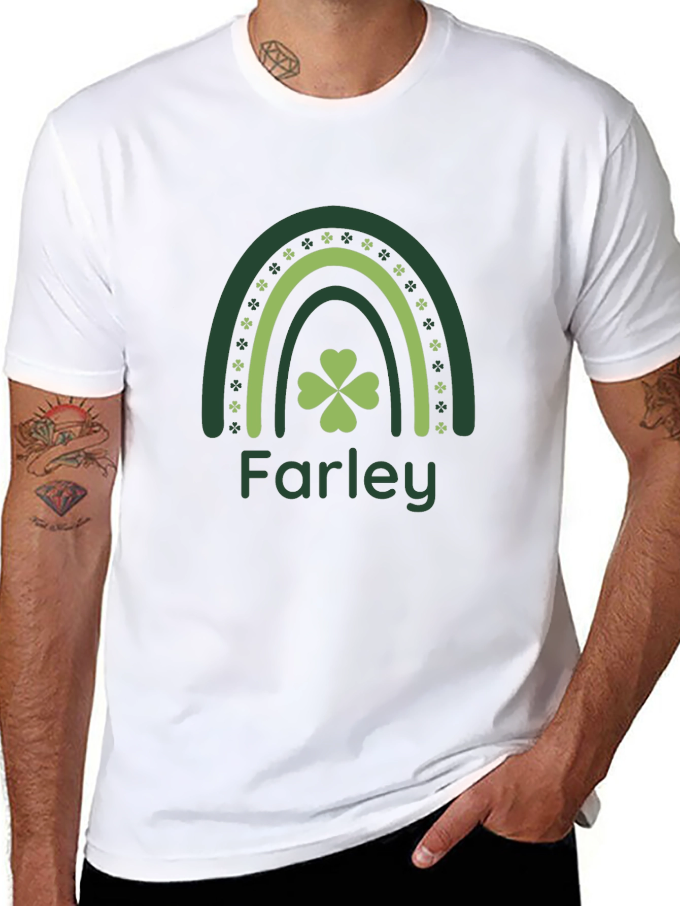 Farley St. Patricks Day Rainbow Shamrock T-Shirt