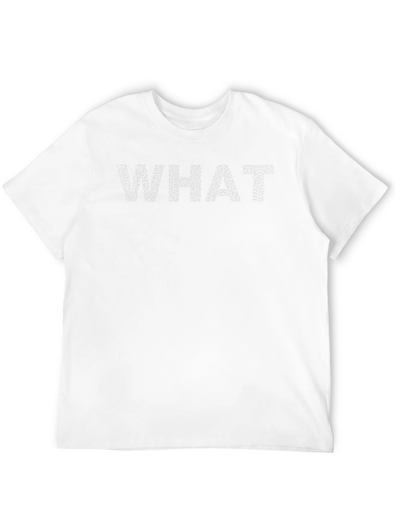Mens Black WHAT? Question Mark Graphic Tee