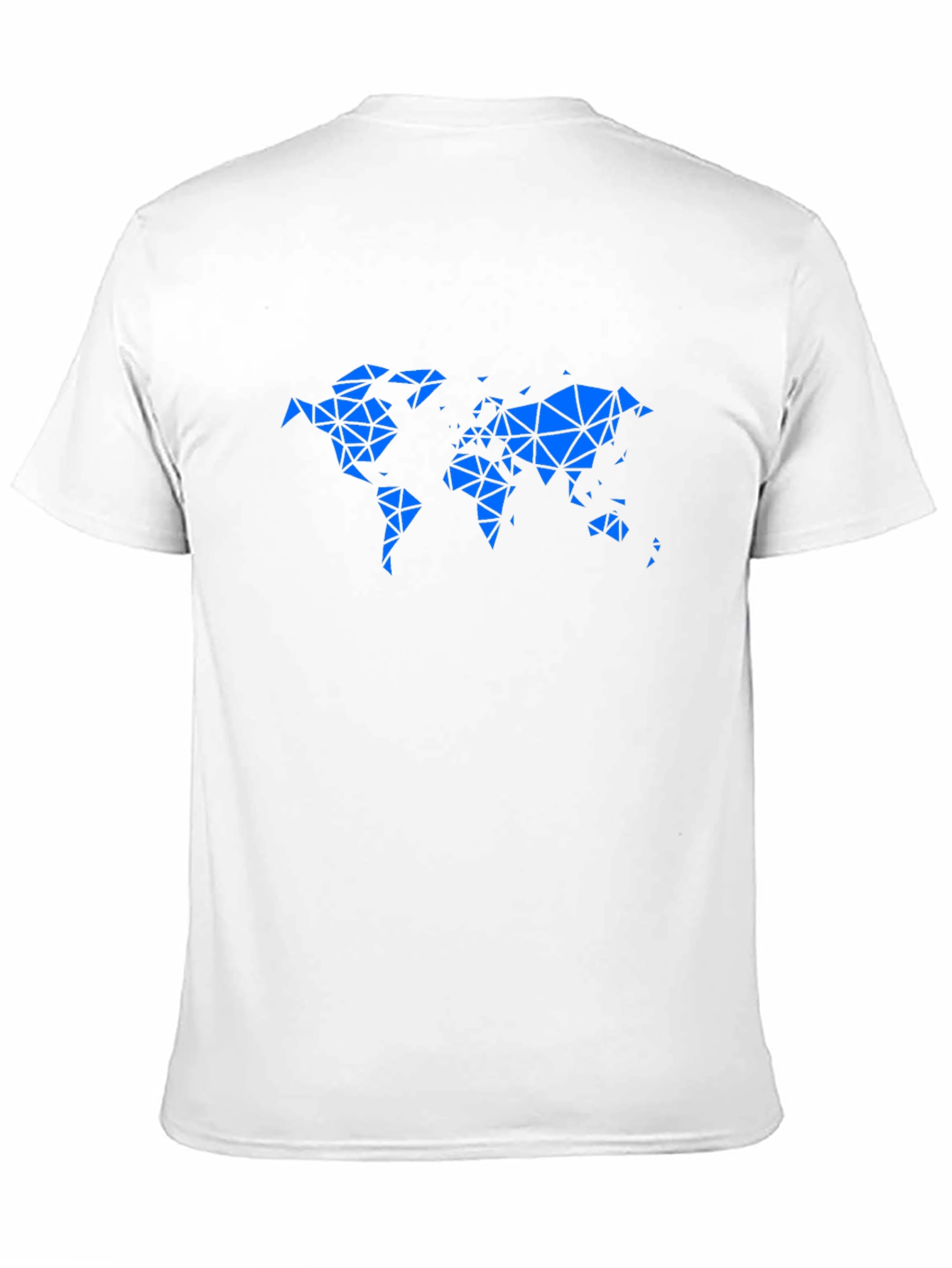 Geometric World Map Graphic Tee - Black