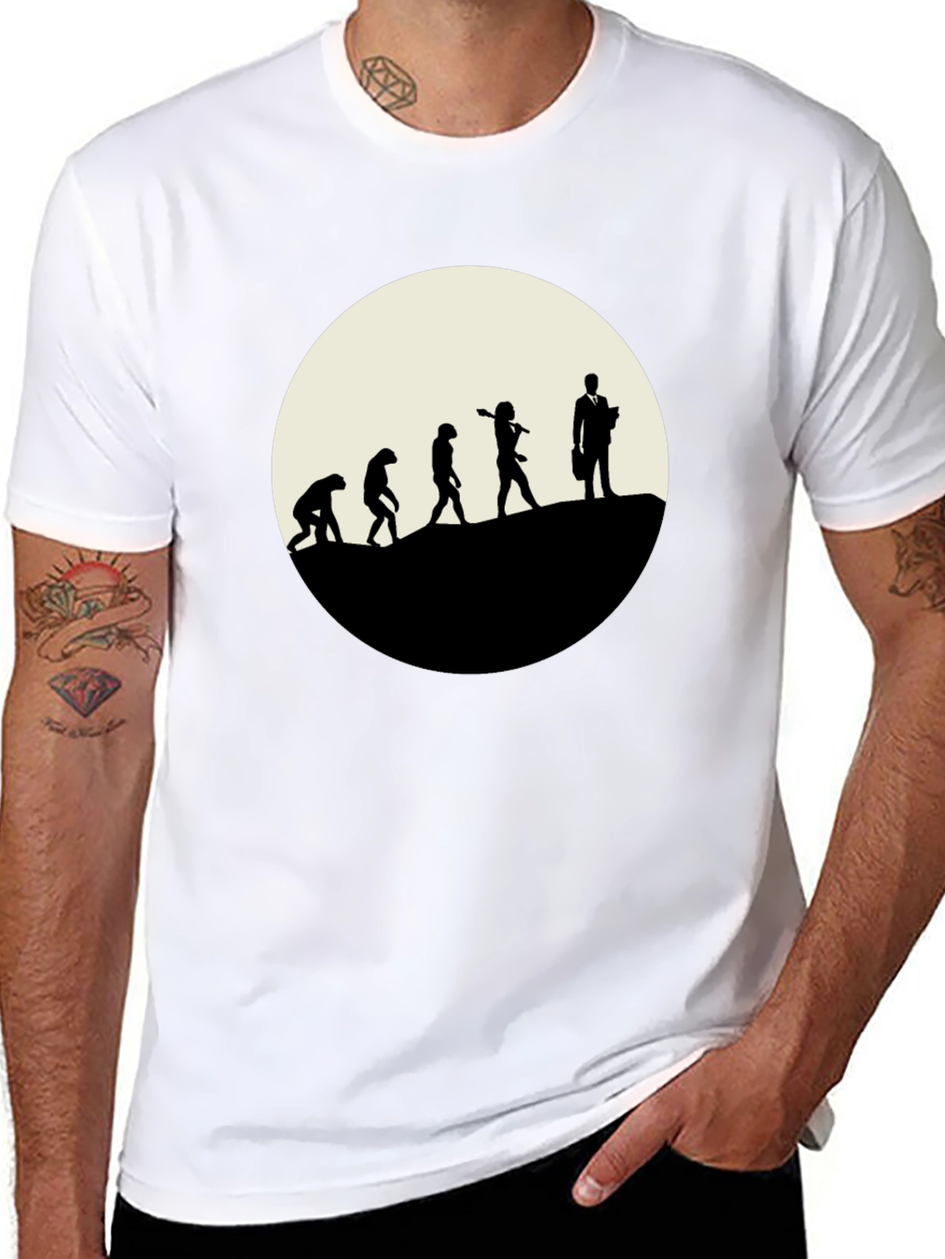 Evolution of Man Black T-Shirt