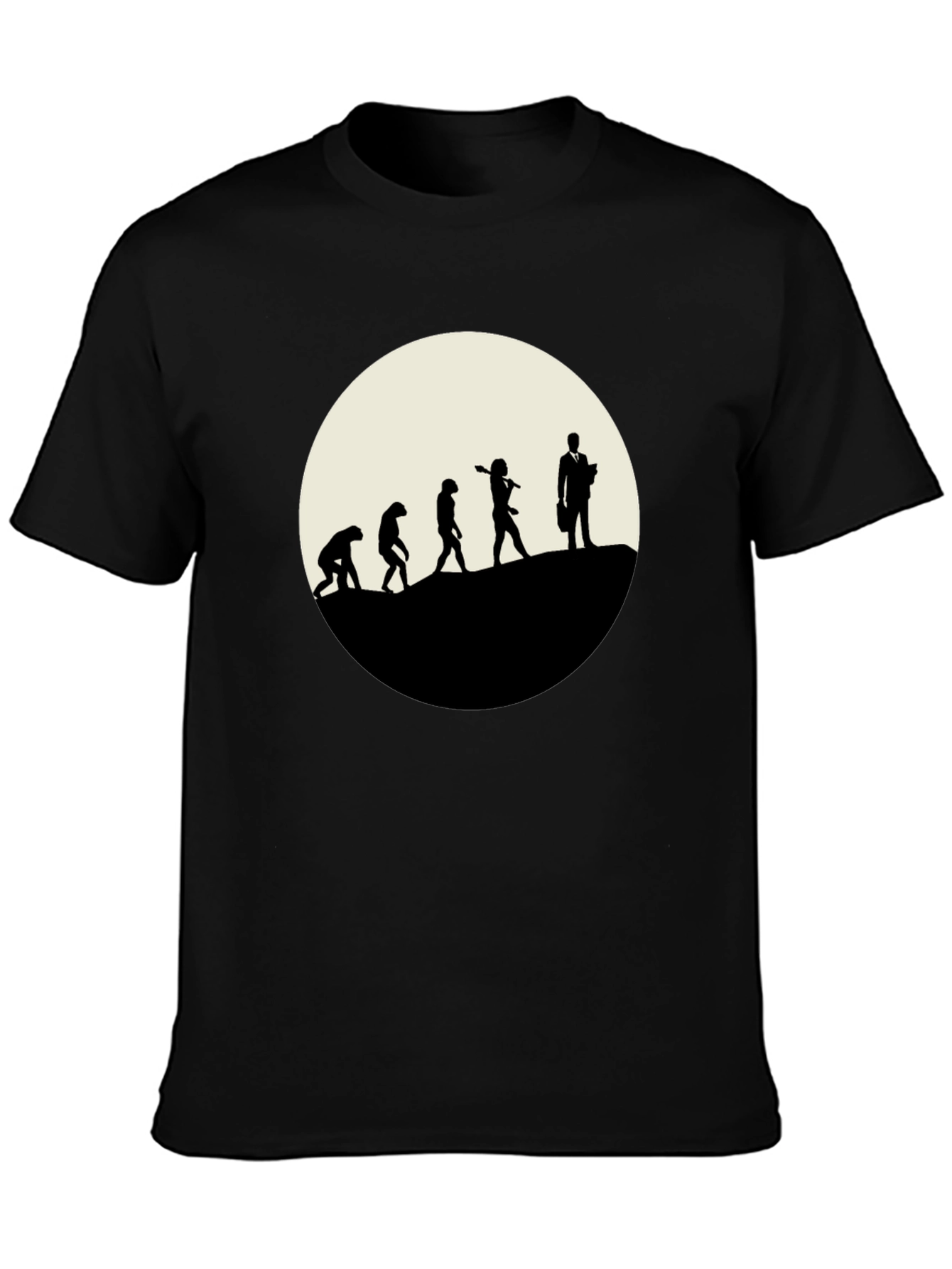 Evolution of Man Black T-Shirt