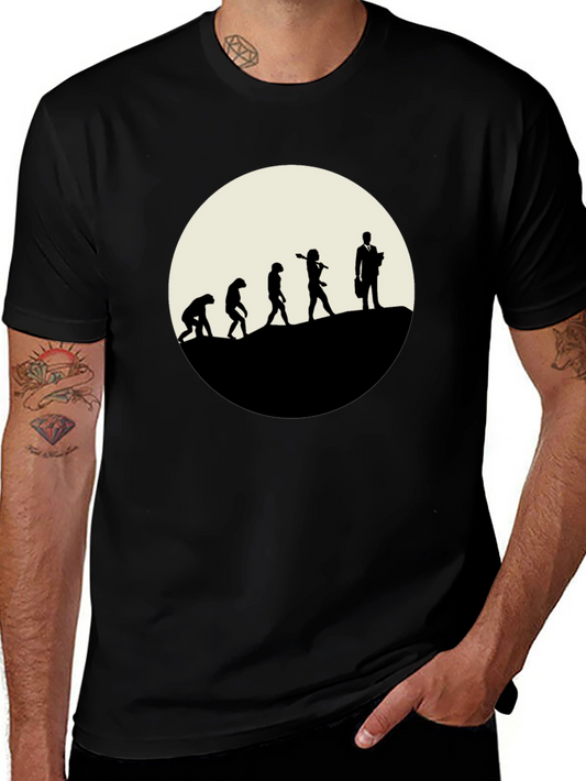 Evolution of Man Black T-Shirt