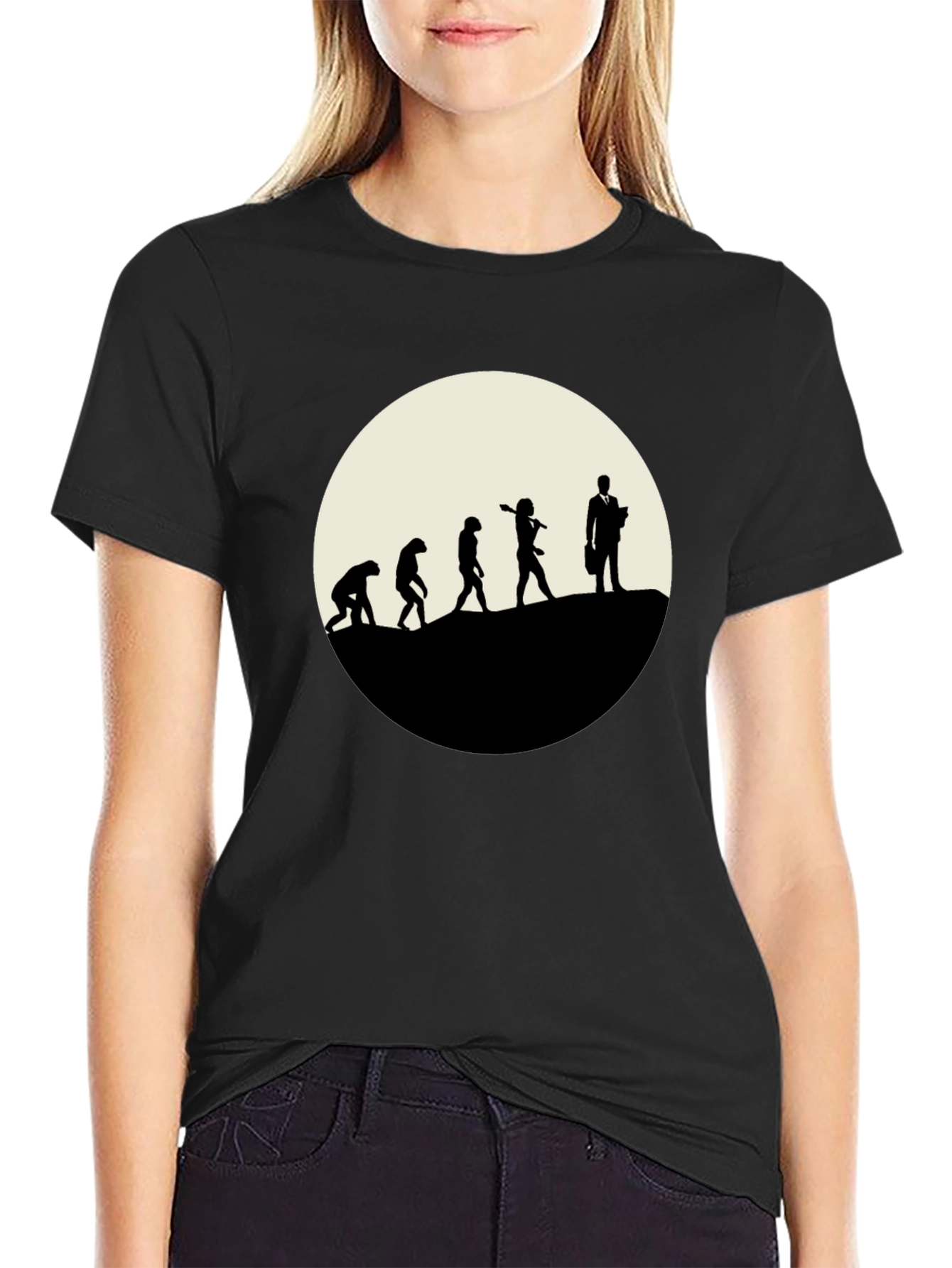 Evolution of Man Black T-Shirt
