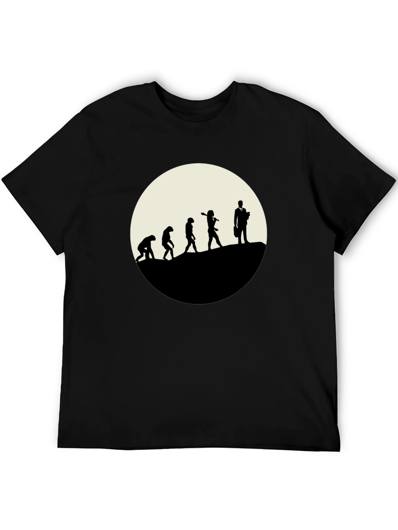 Evolution of Man Black T-Shirt