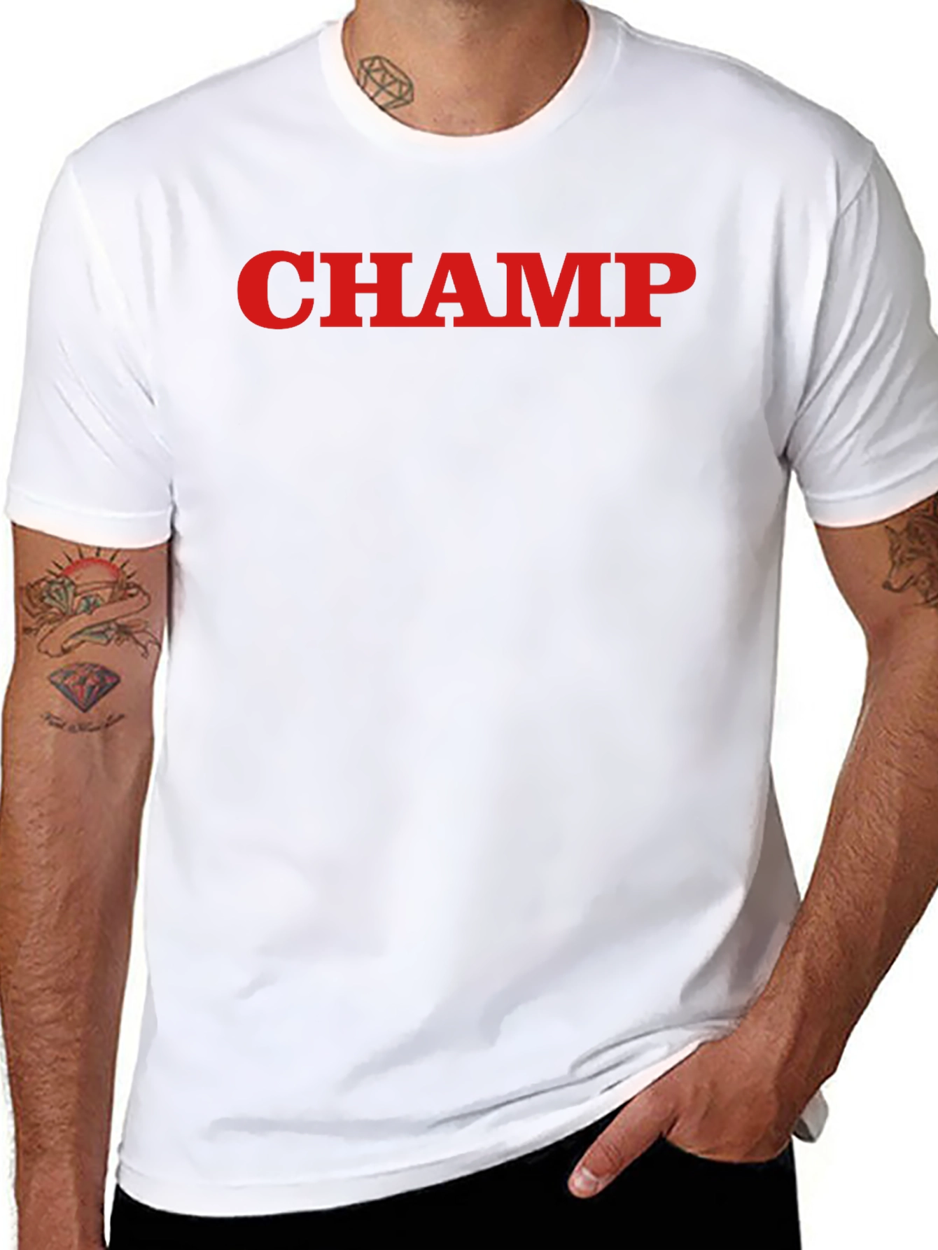 Bold CHAMP Graphic T-Shirt - Black