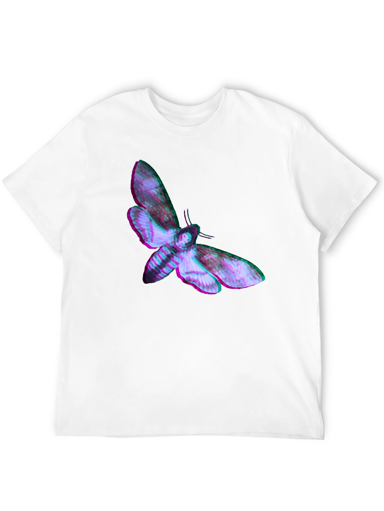 Moth Graphic Print Black T-Shirt