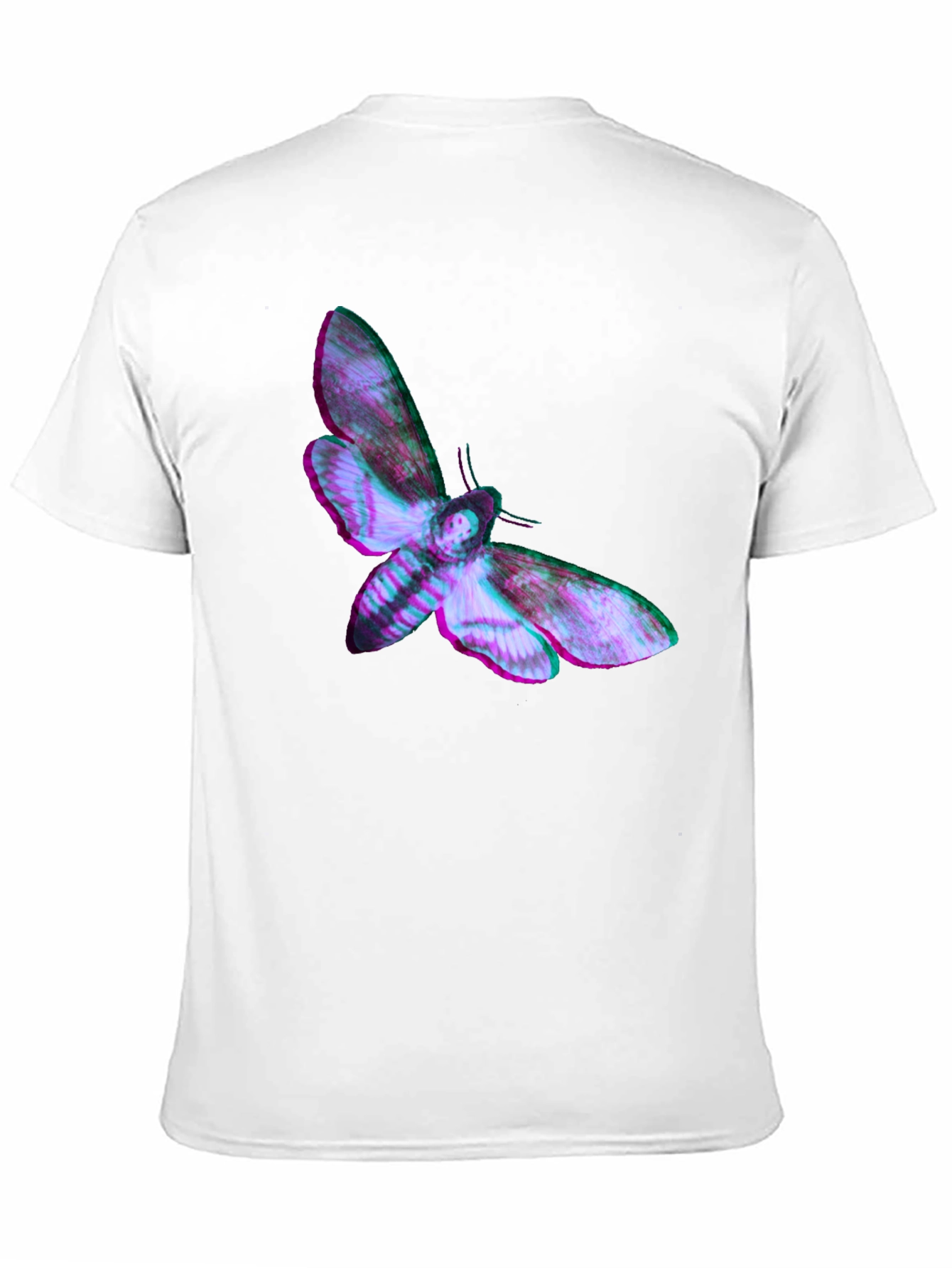 Moth Graphic Print Black T-Shirt