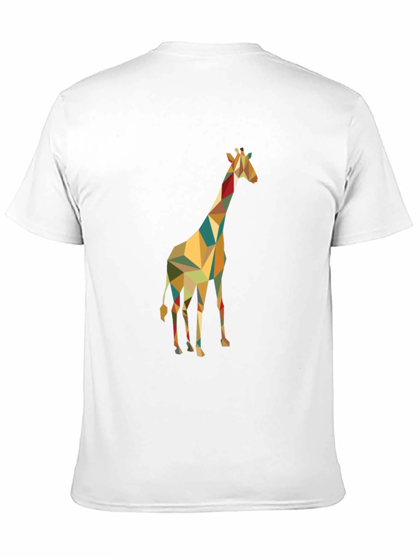 Geometric Giraffe Graphic Tee - Modern Style