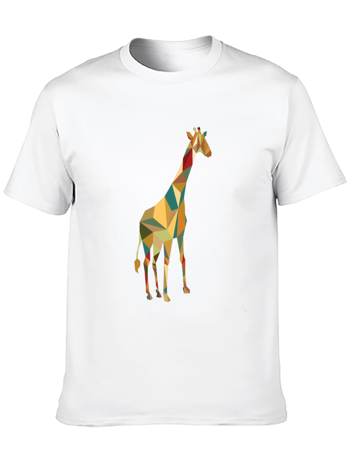Geometric Giraffe Graphic Tee - Modern Style