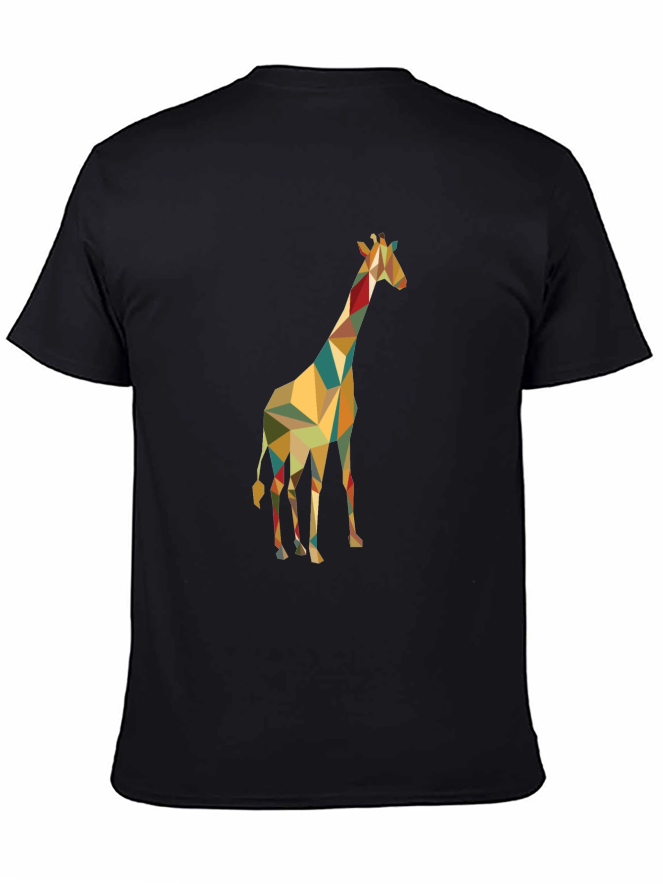 Geometric Giraffe Graphic Tee - Modern Style