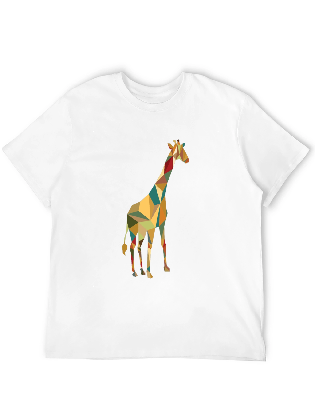 Geometric Giraffe Graphic Tee - Modern Style
