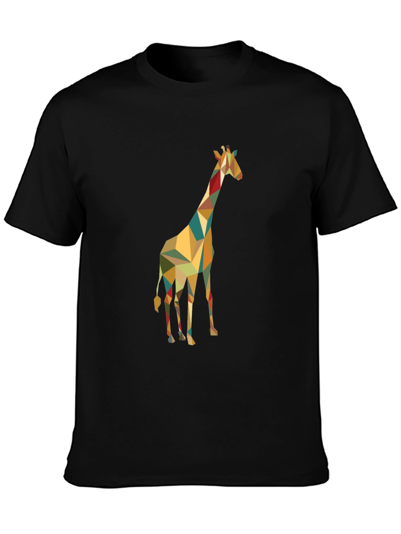 Geometric Giraffe Graphic Tee - Modern Style