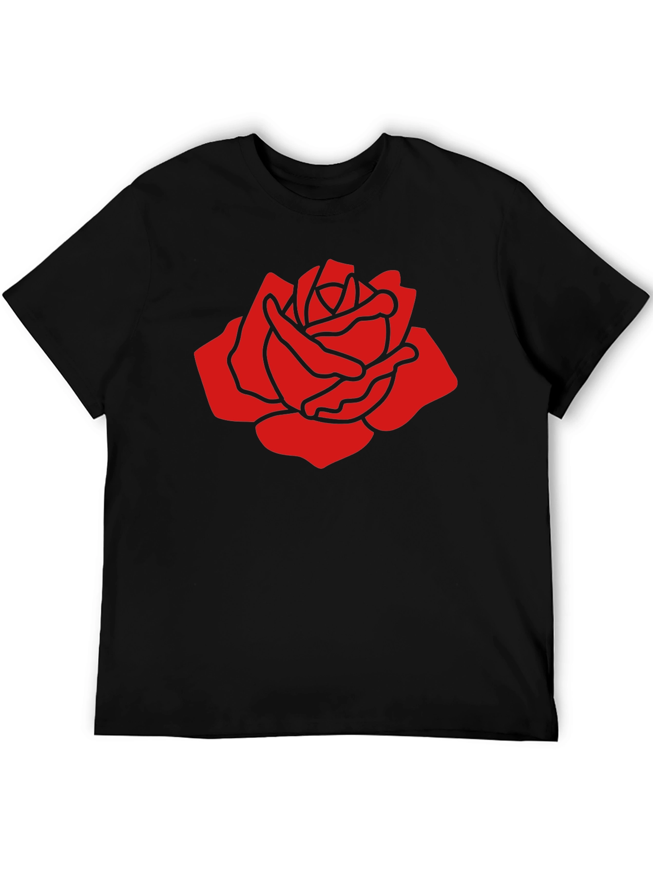 Bold Red Rose Graphic T-Shirt