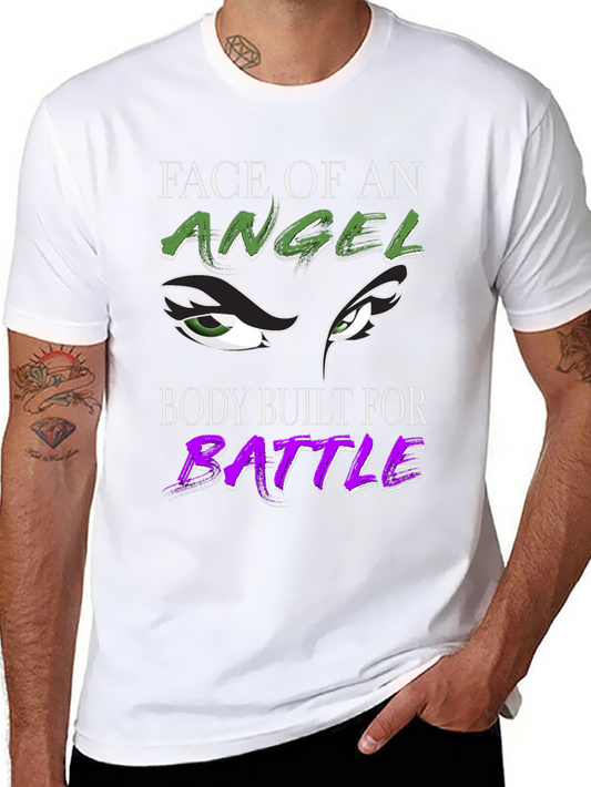 Face of an Angel Body Built for Battle Graphic T-Shirt