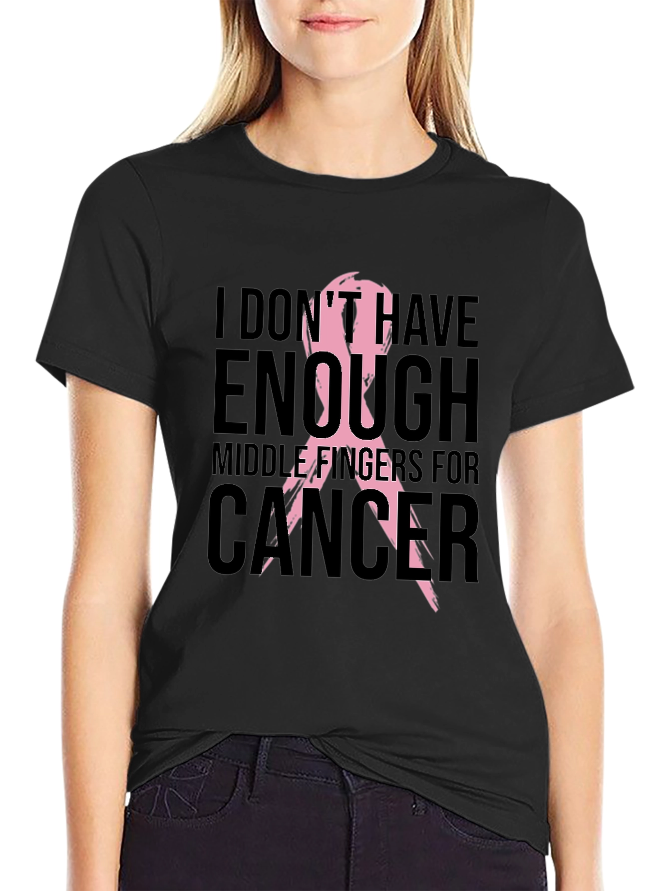 Cancer Awareness T-Shirt - Middle Fingers For Cancer