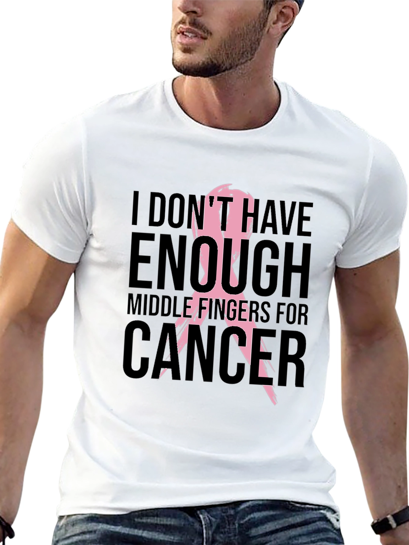 Cancer Awareness T-Shirt - Middle Fingers For Cancer