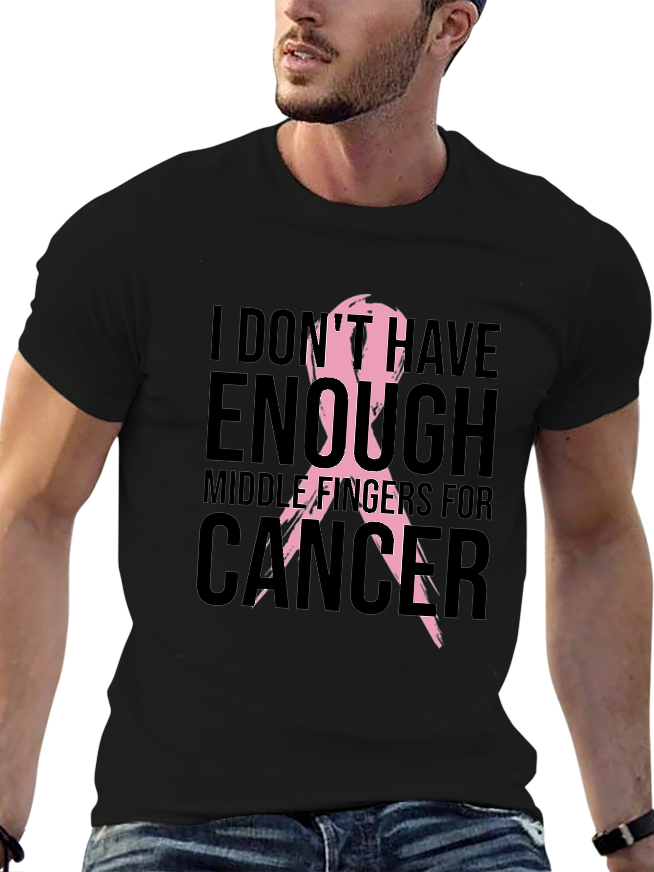Cancer Awareness T-Shirt - Middle Fingers For Cancer