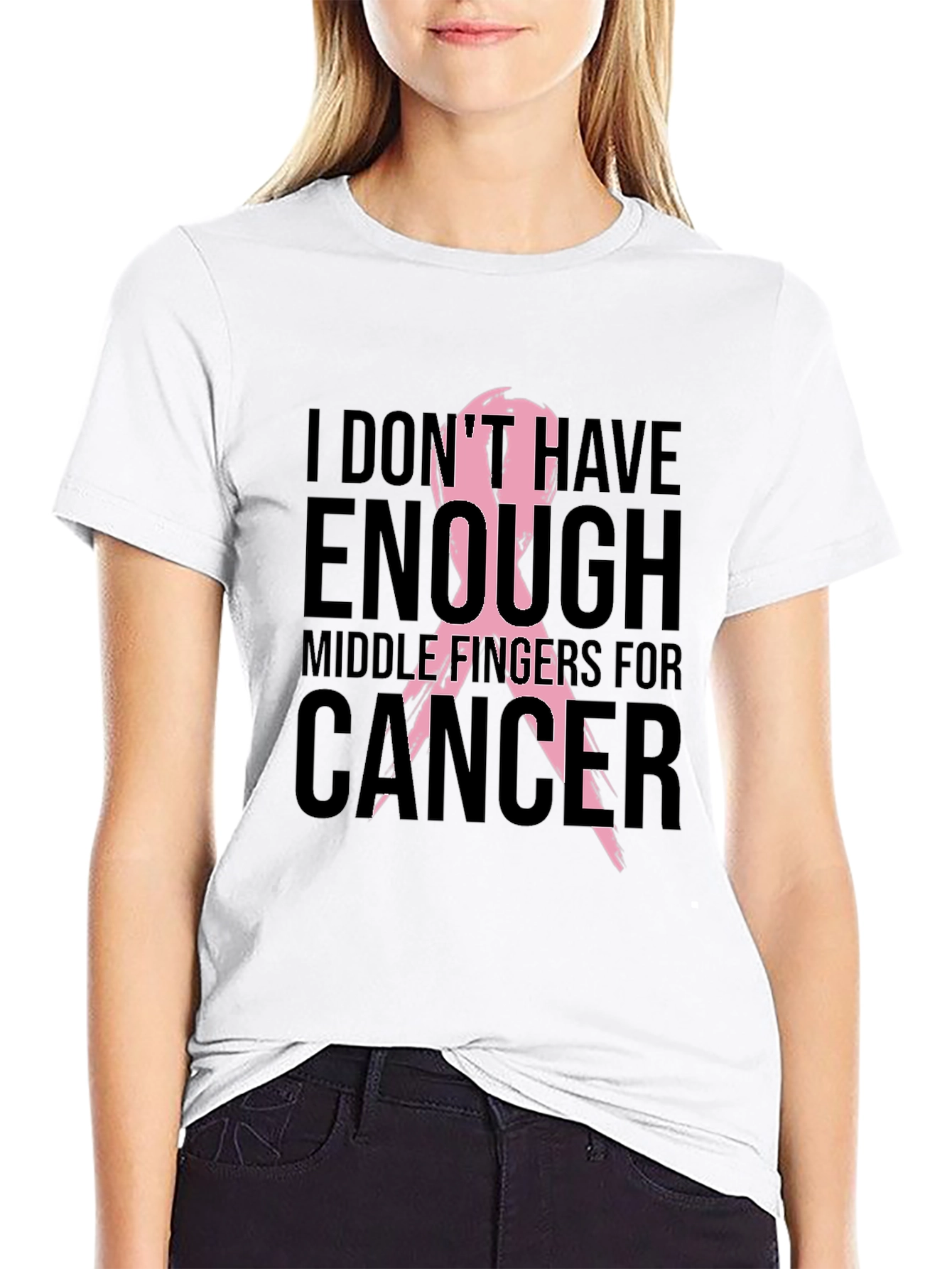 Cancer Awareness T-Shirt - Middle Fingers For Cancer