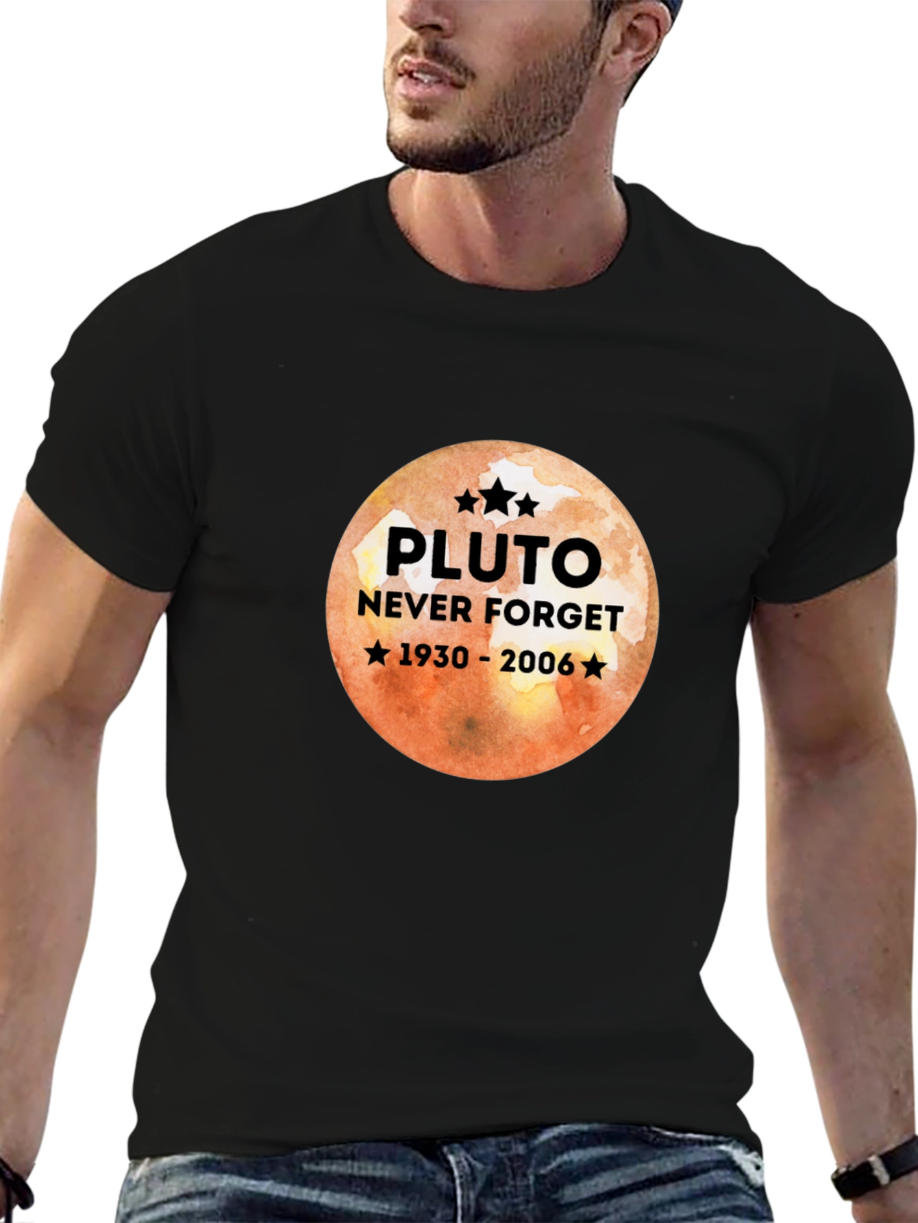 Pluto Never Forget Graphic Tee - Retro Style