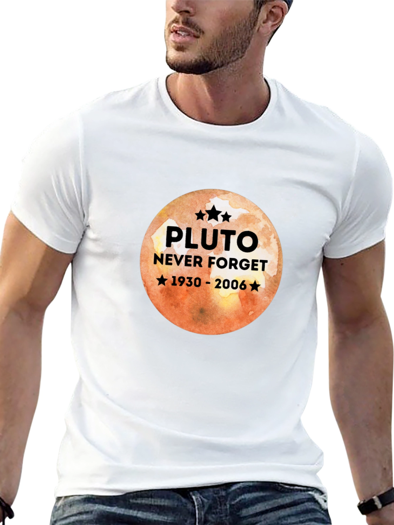 Pluto Never Forget Graphic Tee - Retro Style